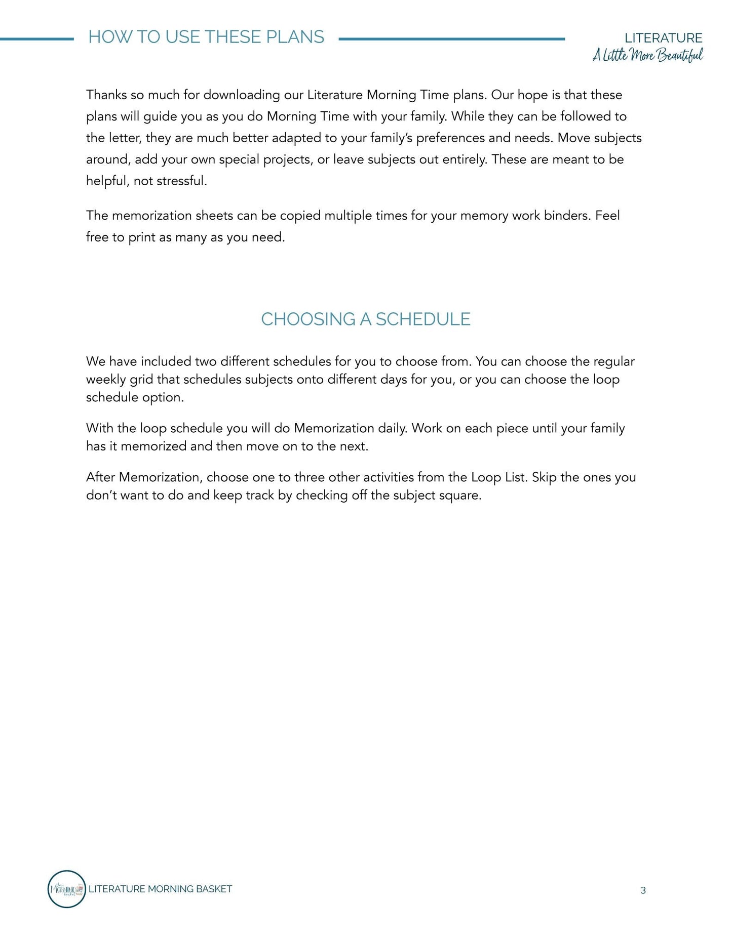 A Little More Beautiful Morning Time Plans - Homeschool Better Together