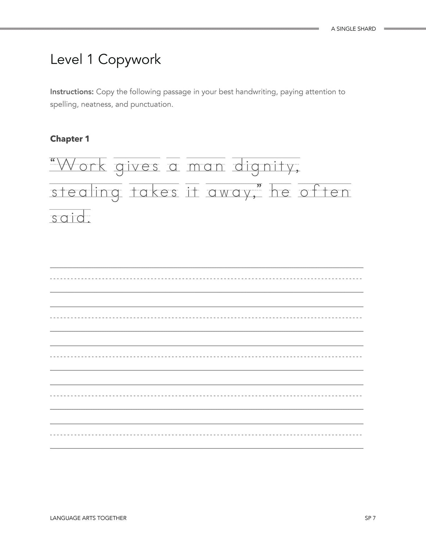 A Single Shard Language Arts Together - Homeschool Better Together