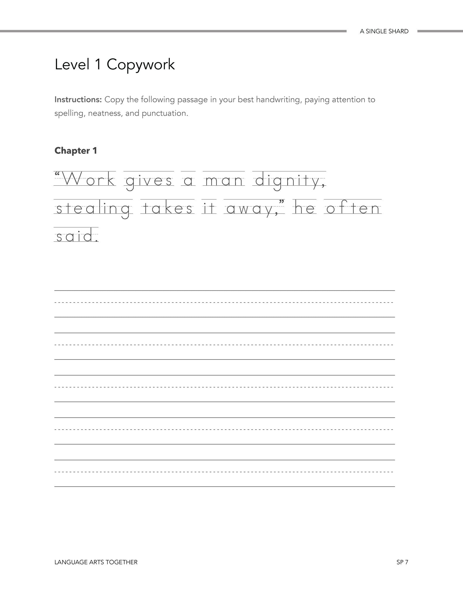 A Single Shard Language Arts Together - Homeschool Better Together