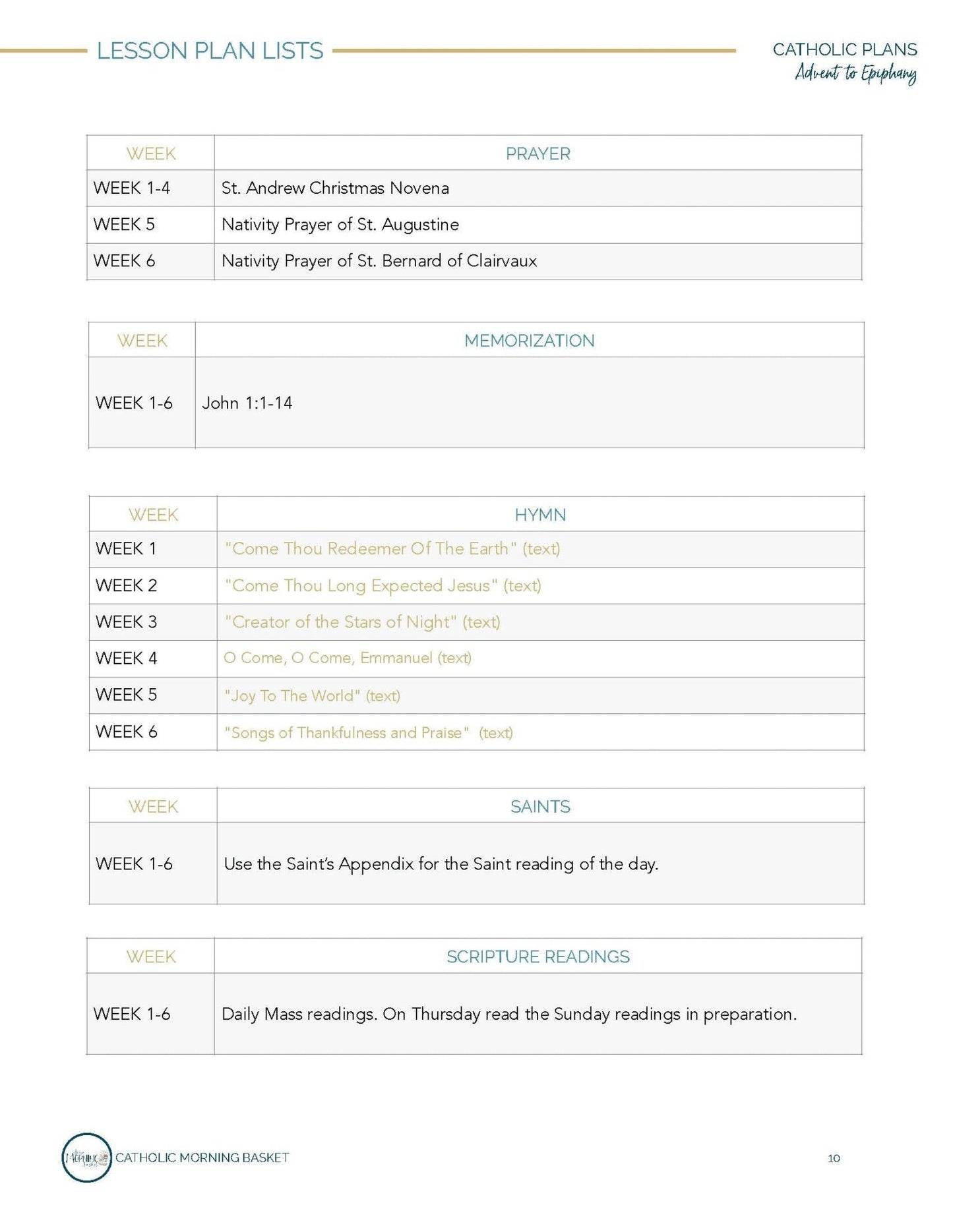 Advent to Epiphany Morning Time Plans - Homeschool Better Together
