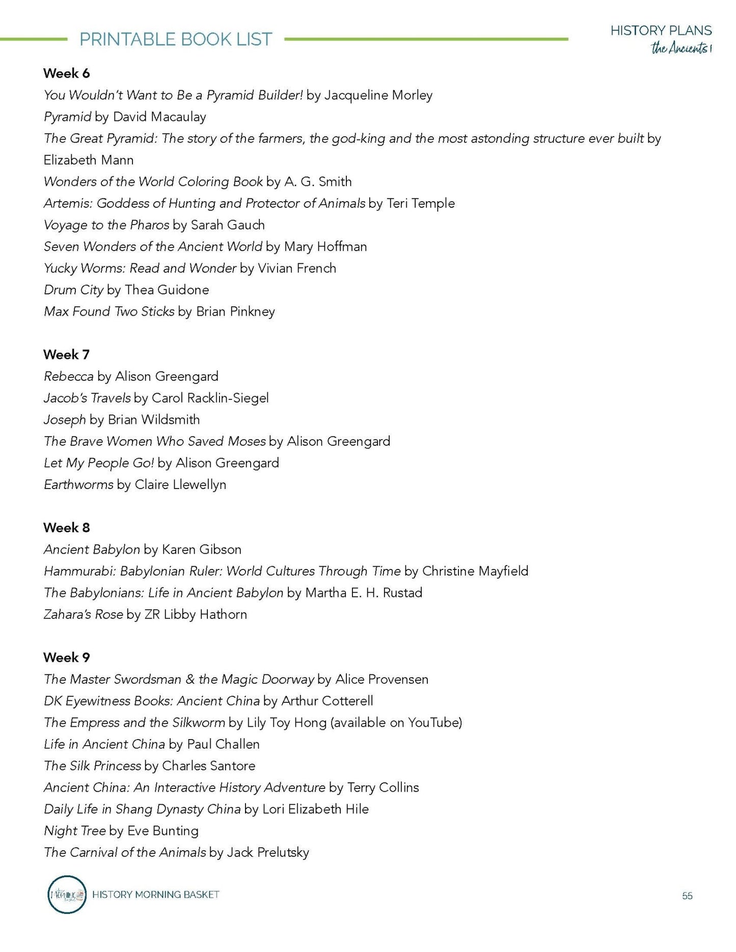 Ancients Term 1 Morning Time Plans - Homeschool Better Together