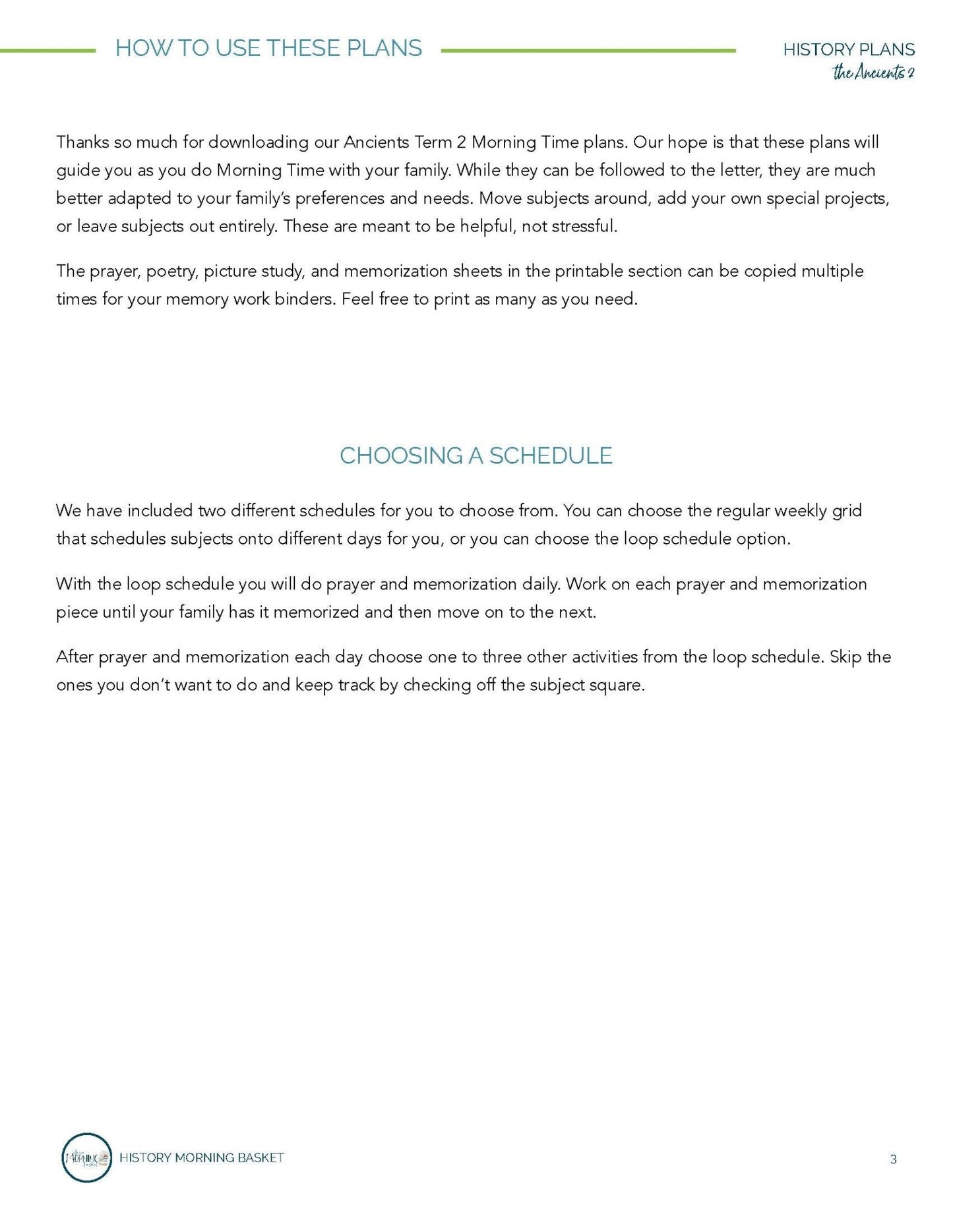 Ancients Term 2 Morning Time Plans - Homeschool Better Together