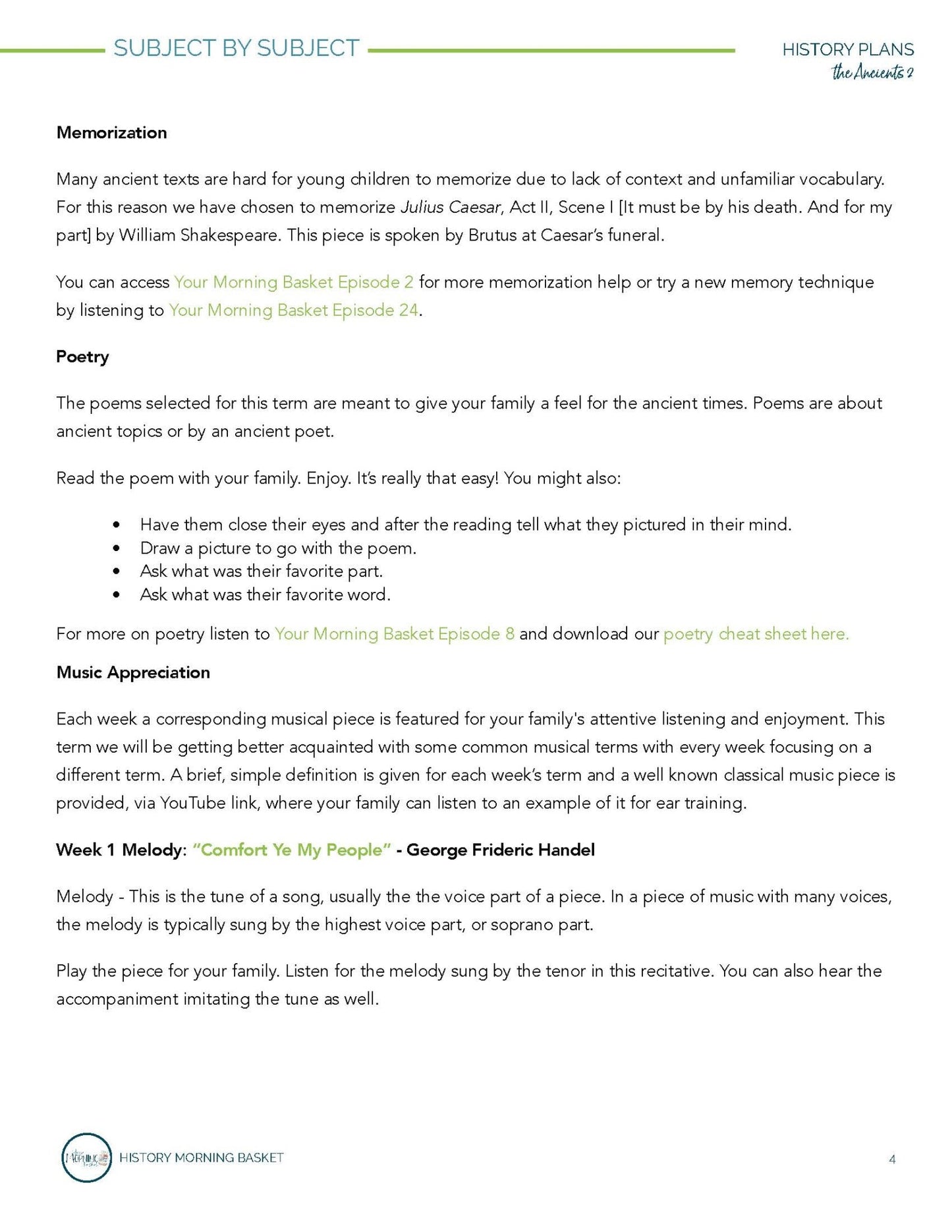 Ancients Term 2 Morning Time Plans - Homeschool Better Together