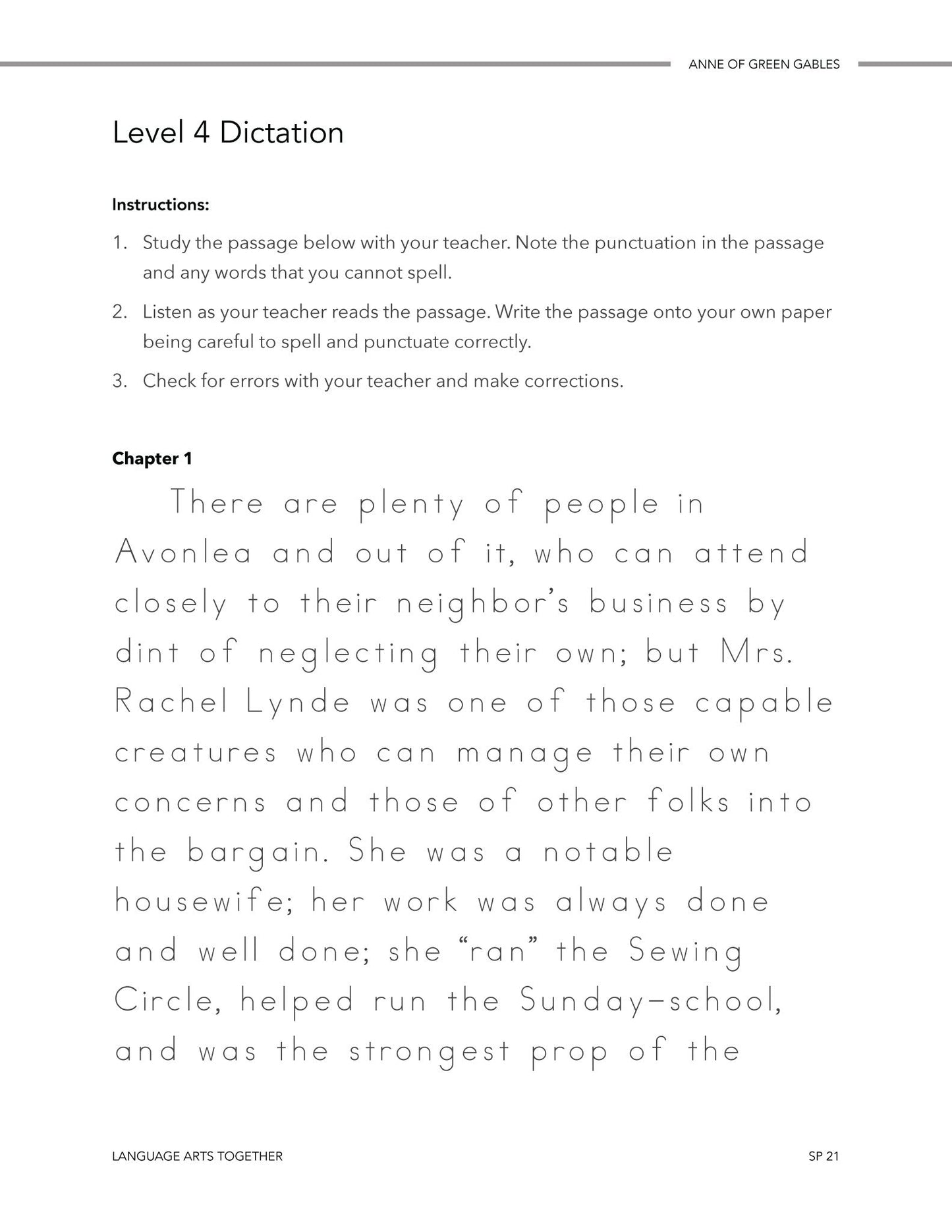 Anne of Green Gables Middle School Language Arts Together - Homeschool Better Together