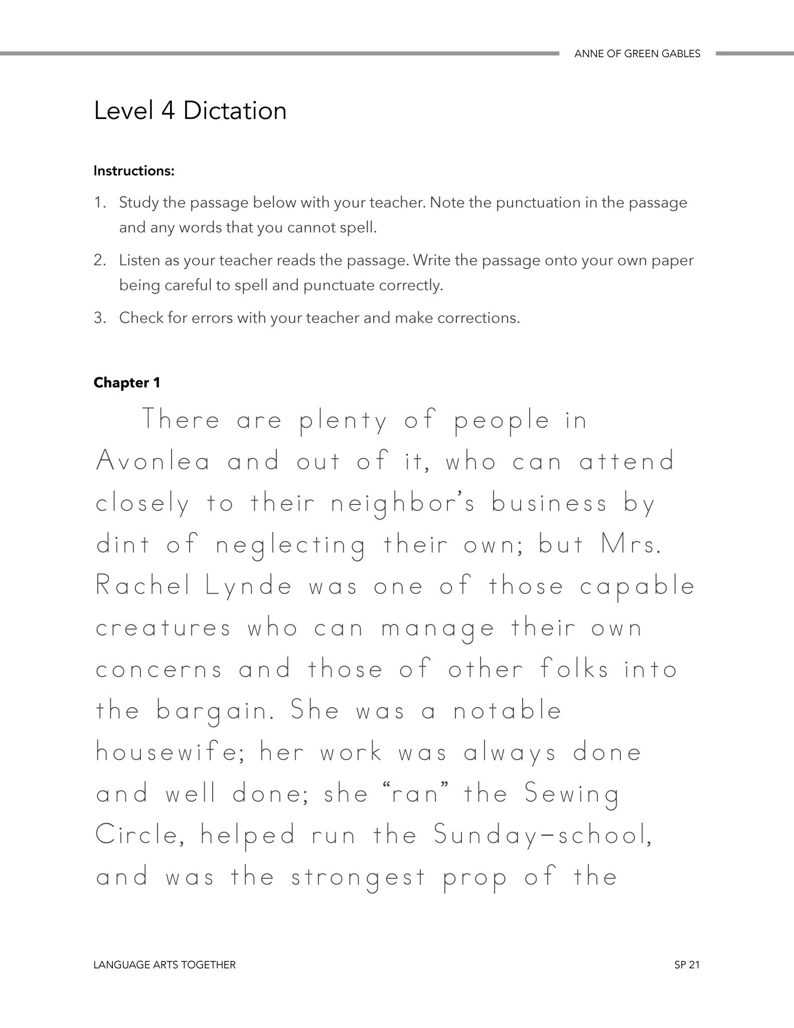 Anne of Green Gables Middle School Language Arts Together - Homeschool Better Together