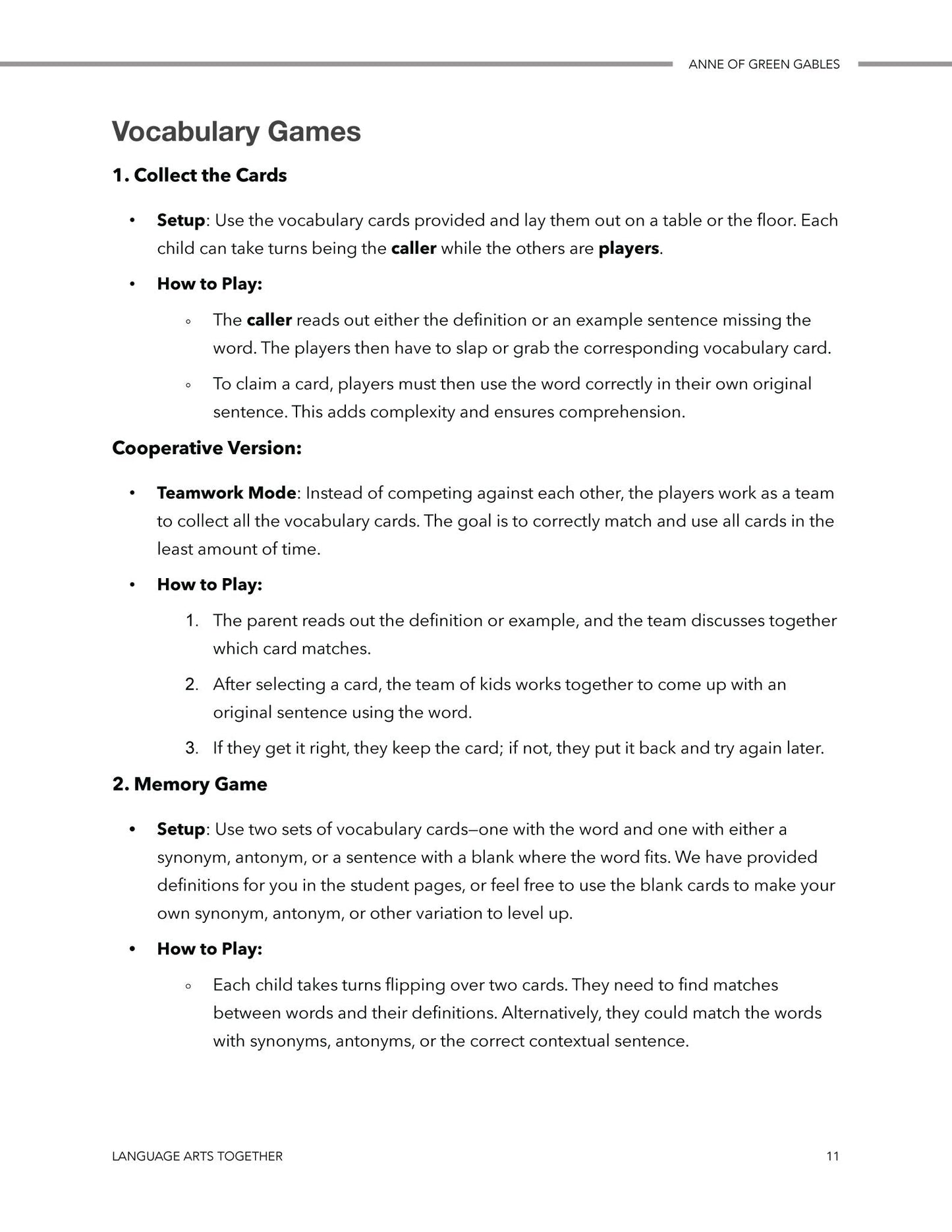 Anne of Green Gables Middle School Language Arts Together - Homeschool Better Together