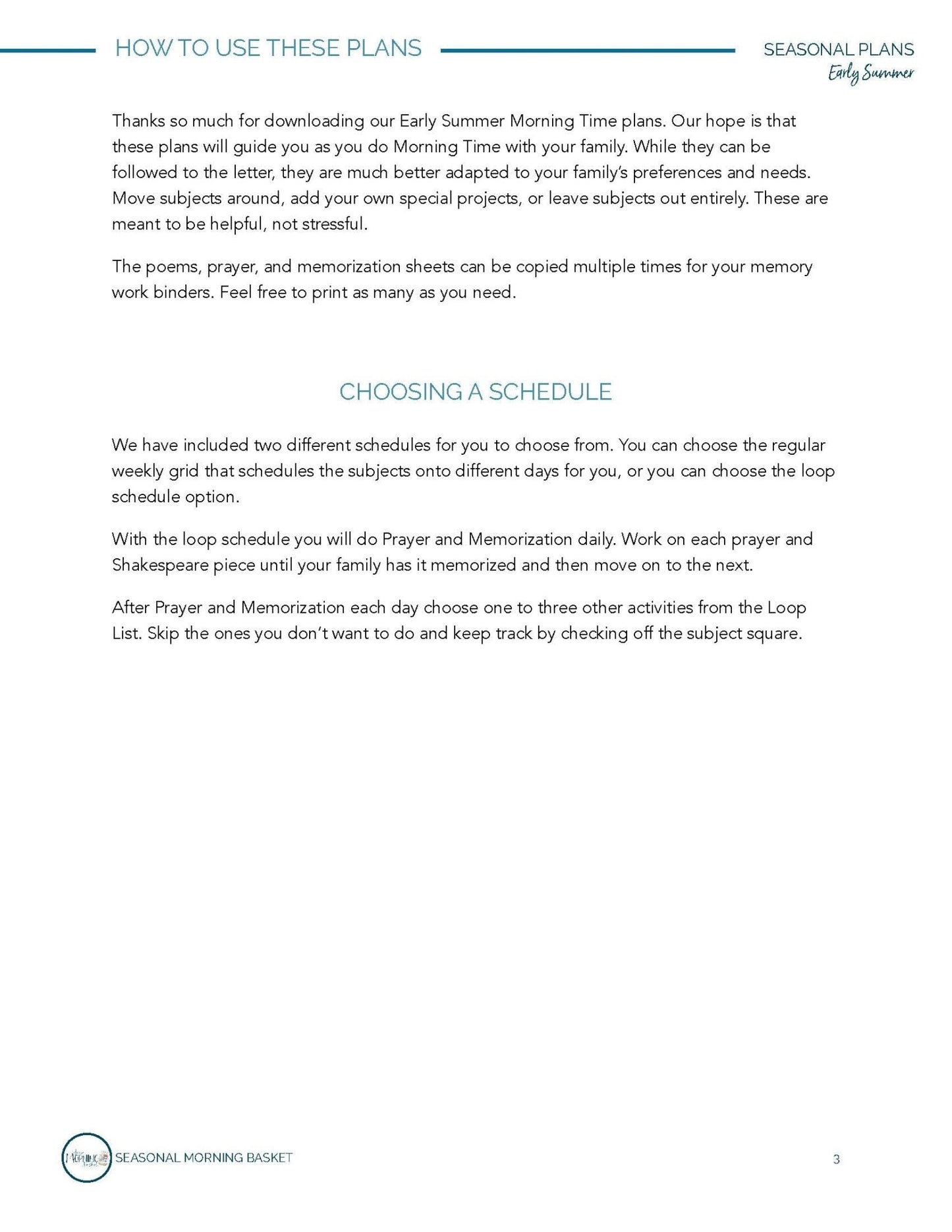 Early Summer Morning Time Plans - Homeschool Better Together