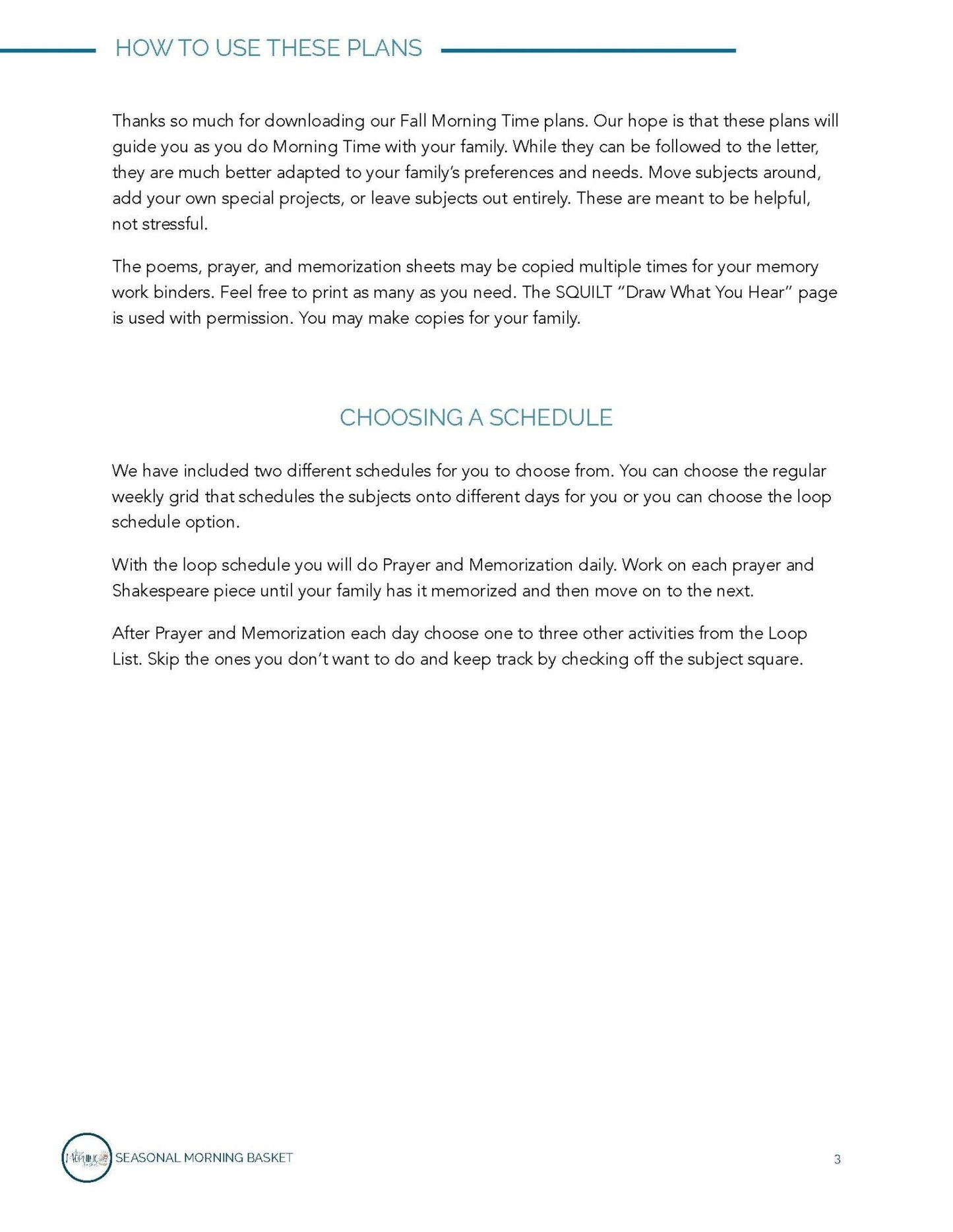Fall Morning Time Plans - Homeschool Better Together