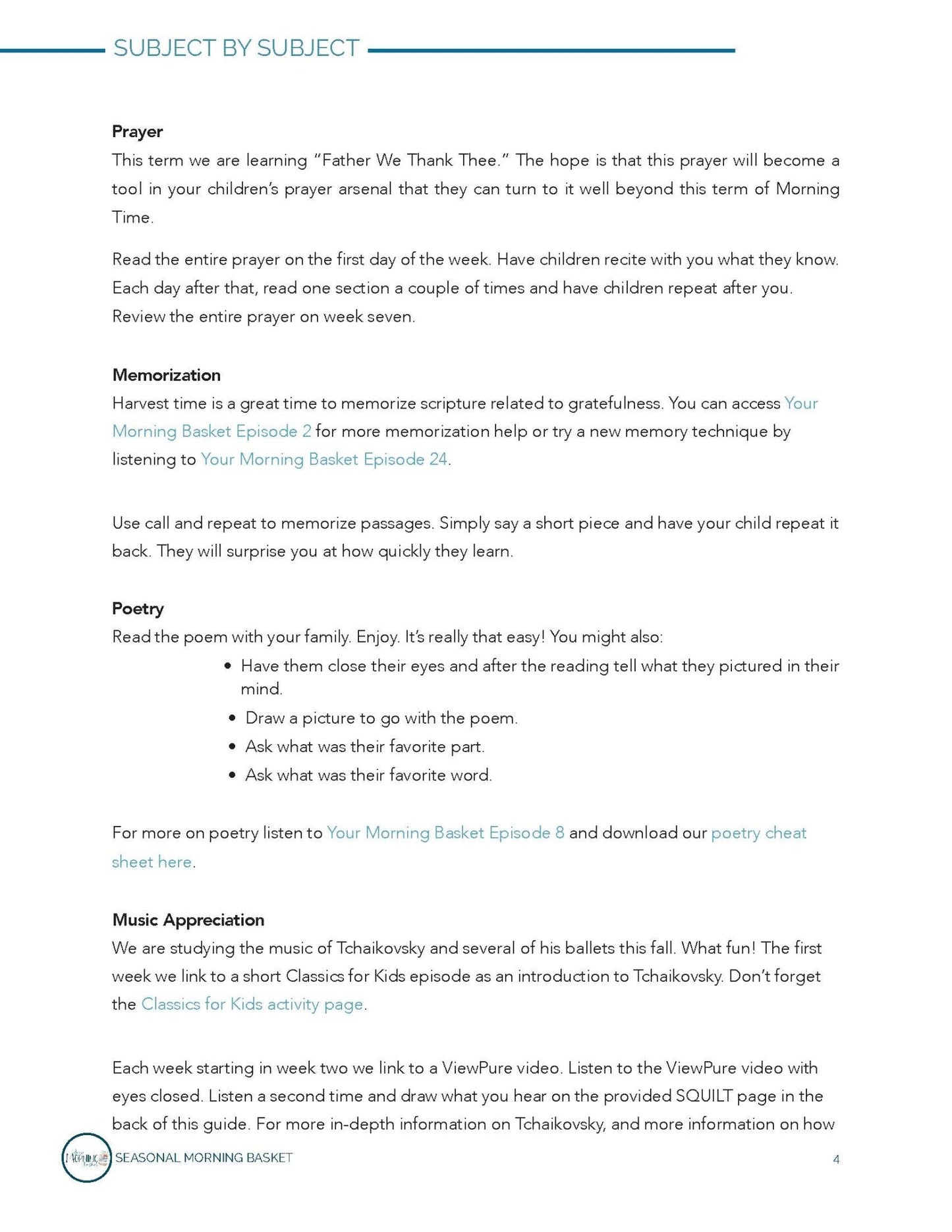 Fall Morning Time Plans - Homeschool Better Together