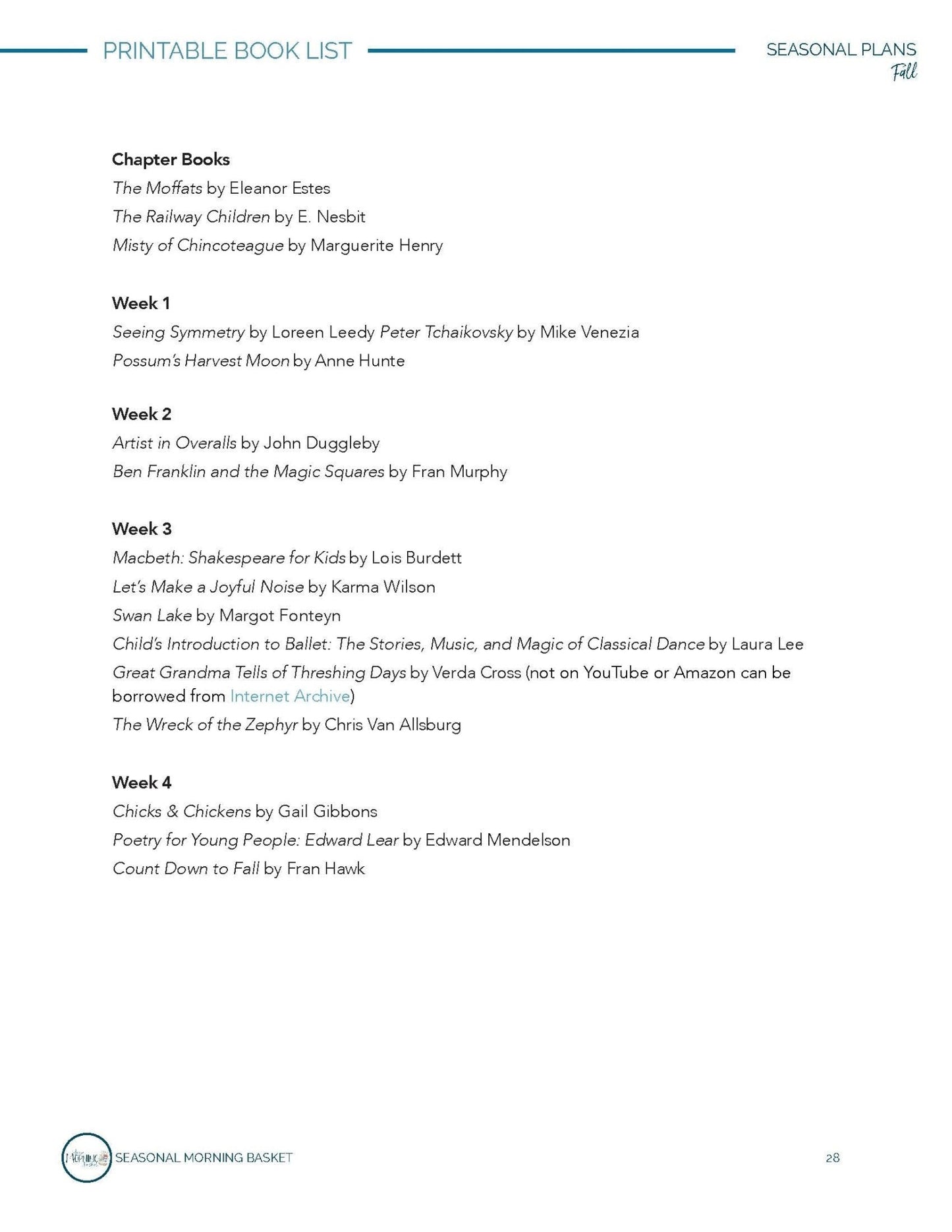 Fall Morning Time Plans - Homeschool Better Together
