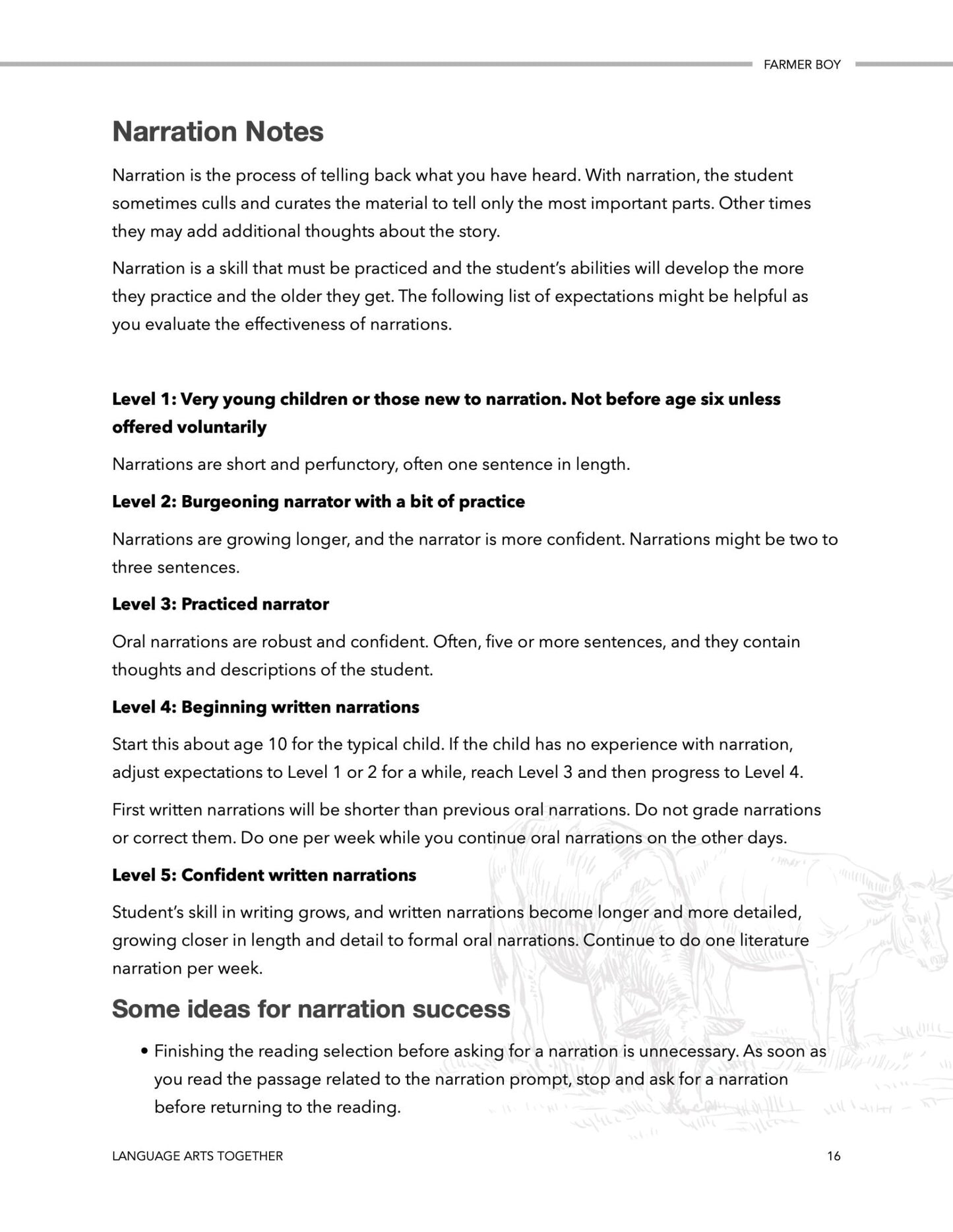 Farmer Boy Language Arts Together - Homeschool Better Together