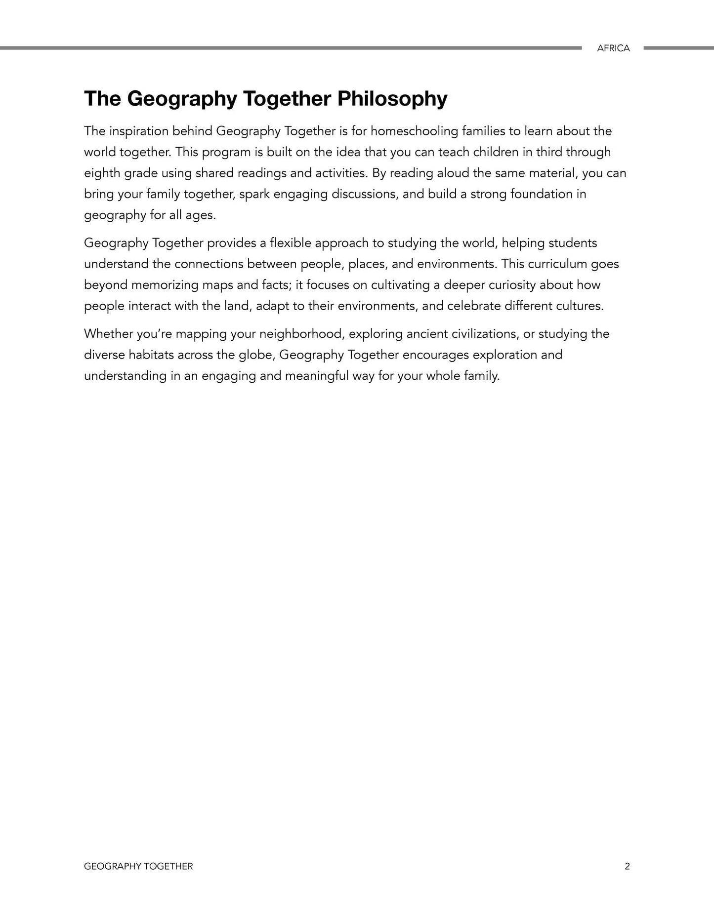 Geography Together: Africa - Homeschool Better Together