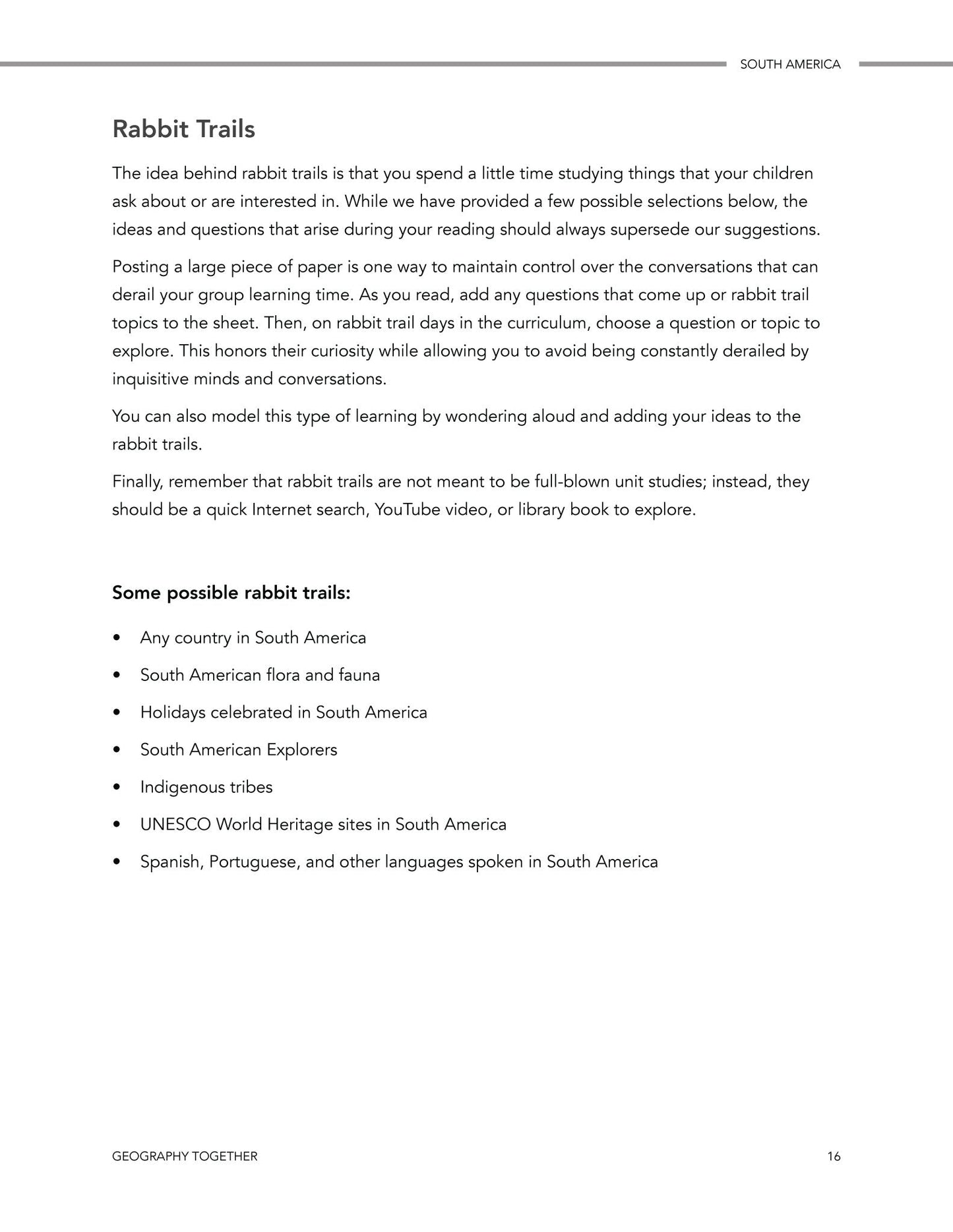 Geography Together: South America - Homeschool Better Together