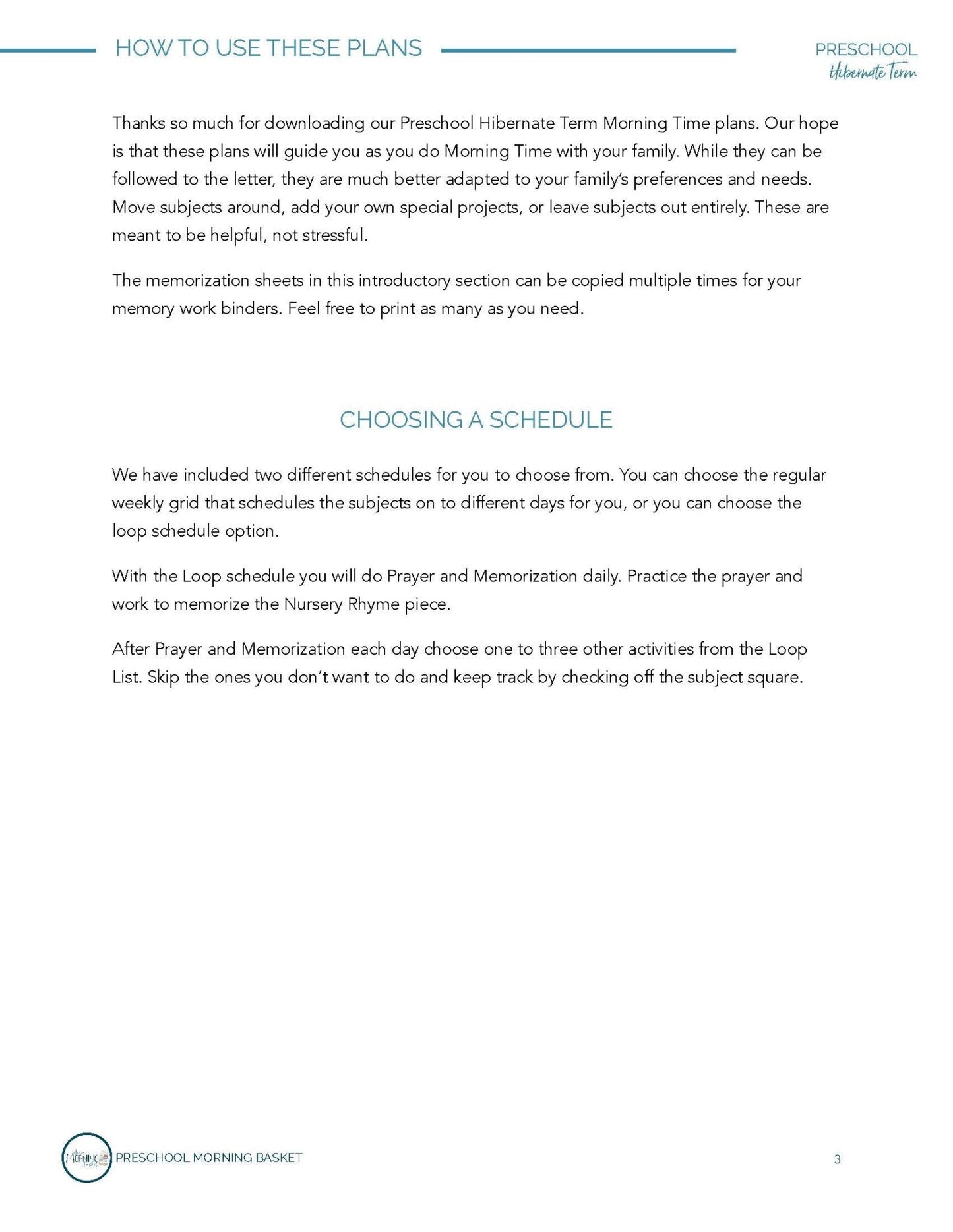 Hibernate Term: Early Learner Morning Time Plans - Homeschool Better Together