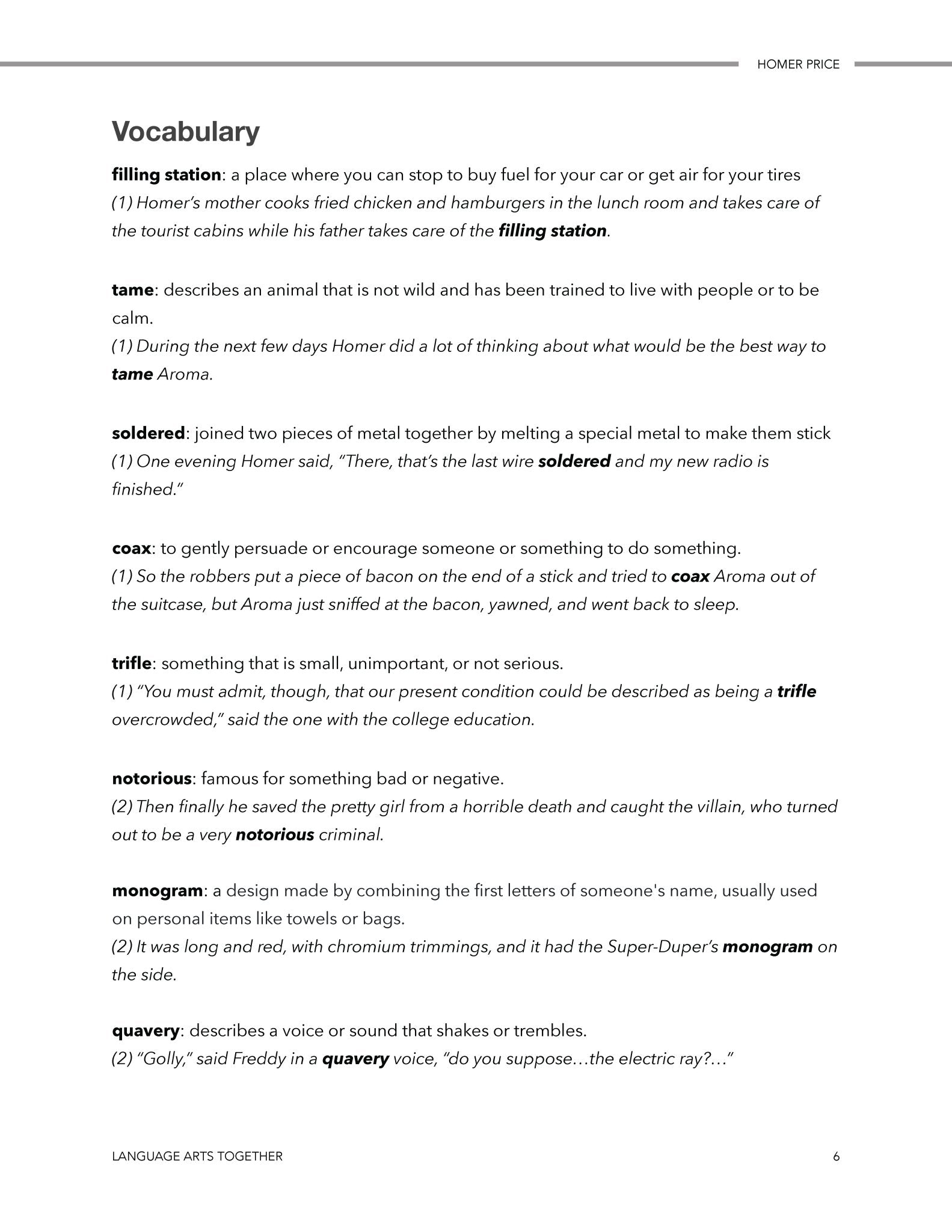 Homer Price Language Arts Together - Homeschool Better Together