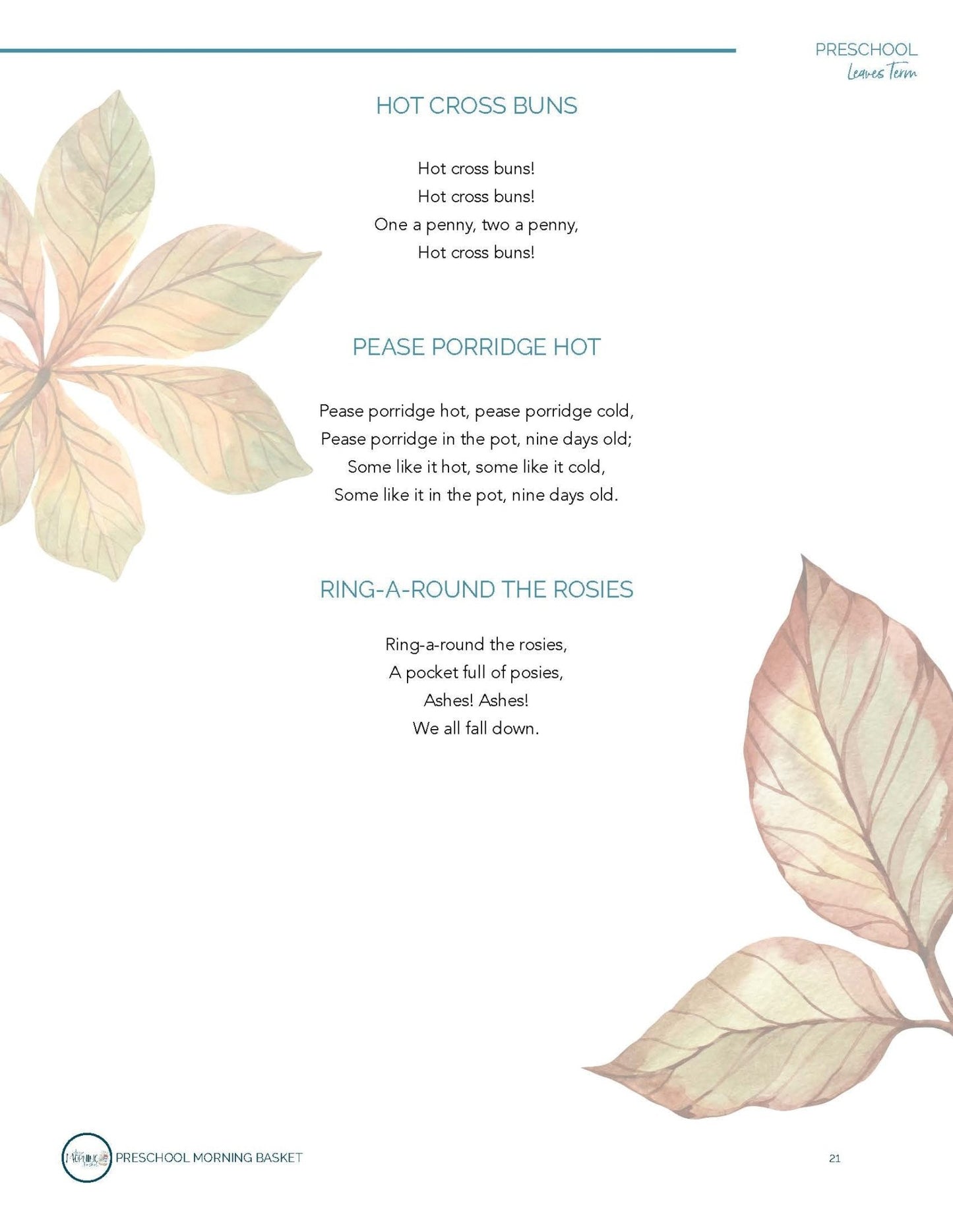 Leaves Term: Early Learner Morning Time Plans - Homeschool Better Together