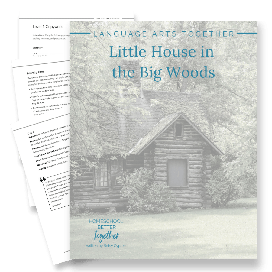 Little House in the Big Woods Language Arts Together (FAE) - Homeschool Better Together