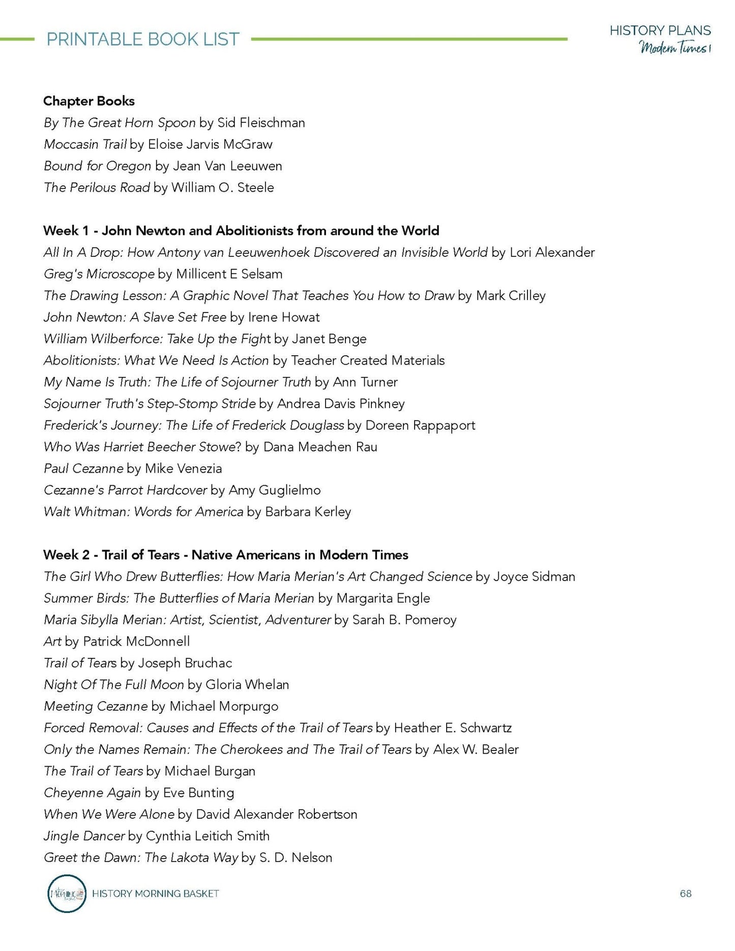 Modern Times Term 1 Morning Time Plans - Homeschool Better Together