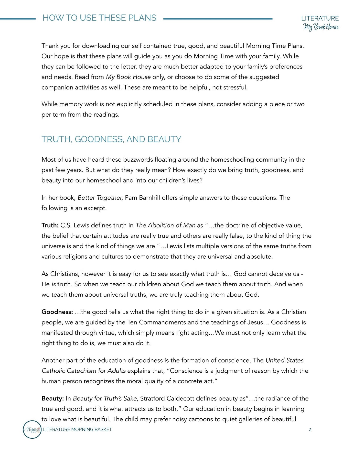 My Book House True Good and Beautiful Plans - Homeschool Better Together