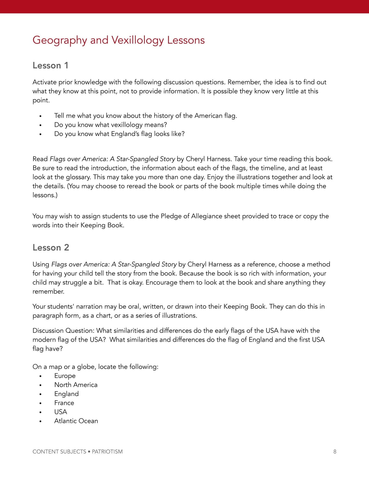 Patriotism Wonder Studies (FAE) - Homeschool Better Together