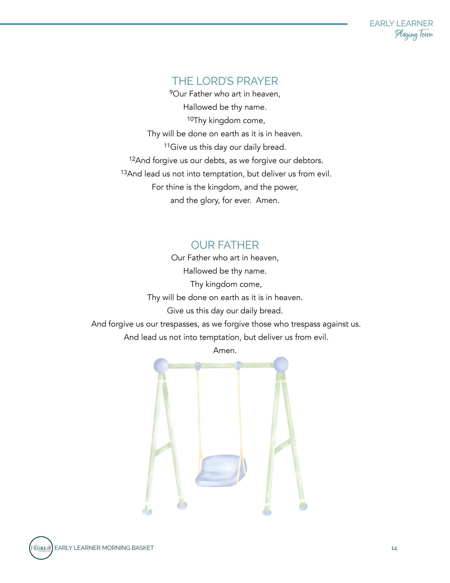 Playing Term: Early Learner Morning Time Plans - Homeschool Better Together