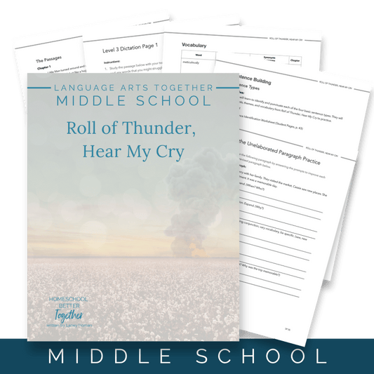 Roll of Thunder Hear My Cry Middle School Language Arts Together - Homeschool Better Together