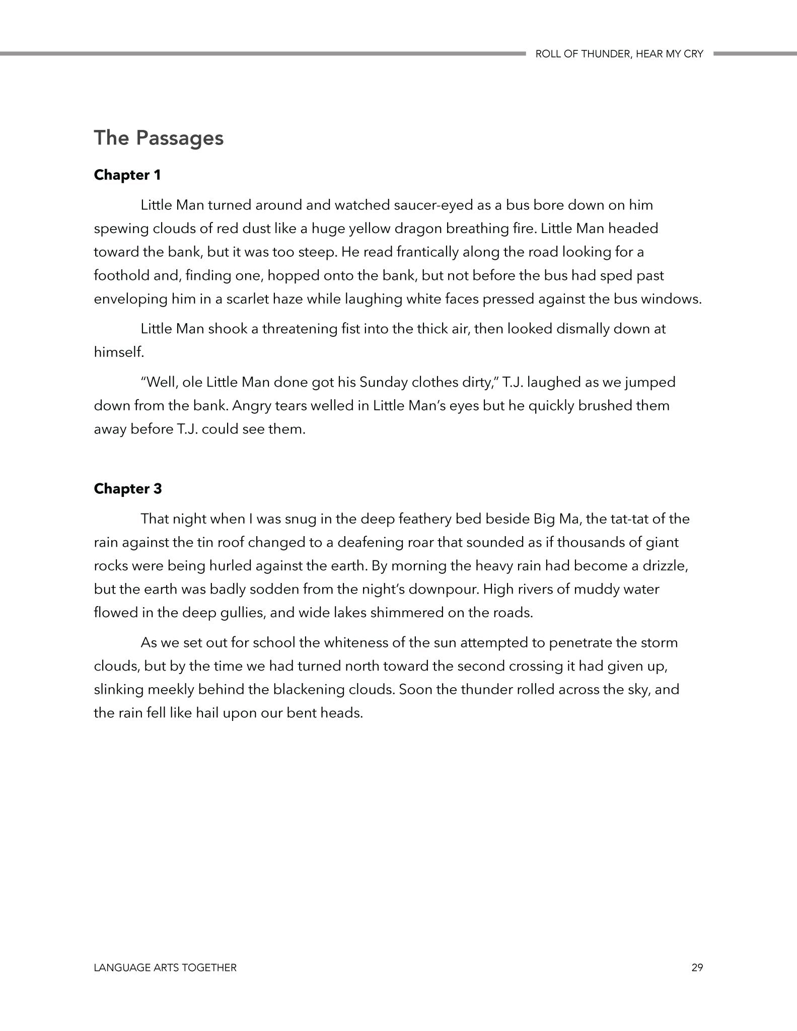 Roll of Thunder Hear My Cry Middle School Language Arts Together - Homeschool Better Together