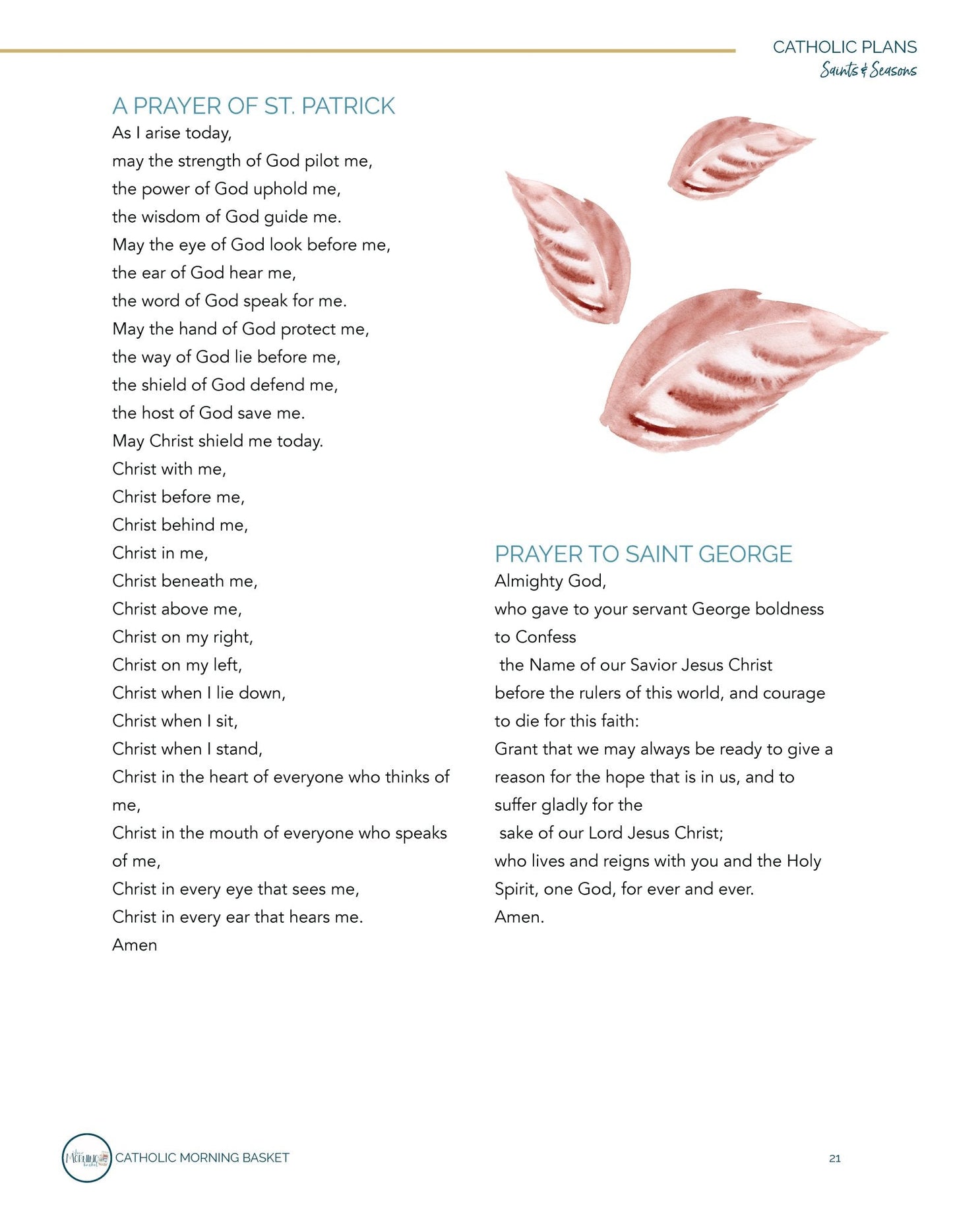 Saints and Seasons Morning Time Plans Vol. 1 - Homeschool Better Together