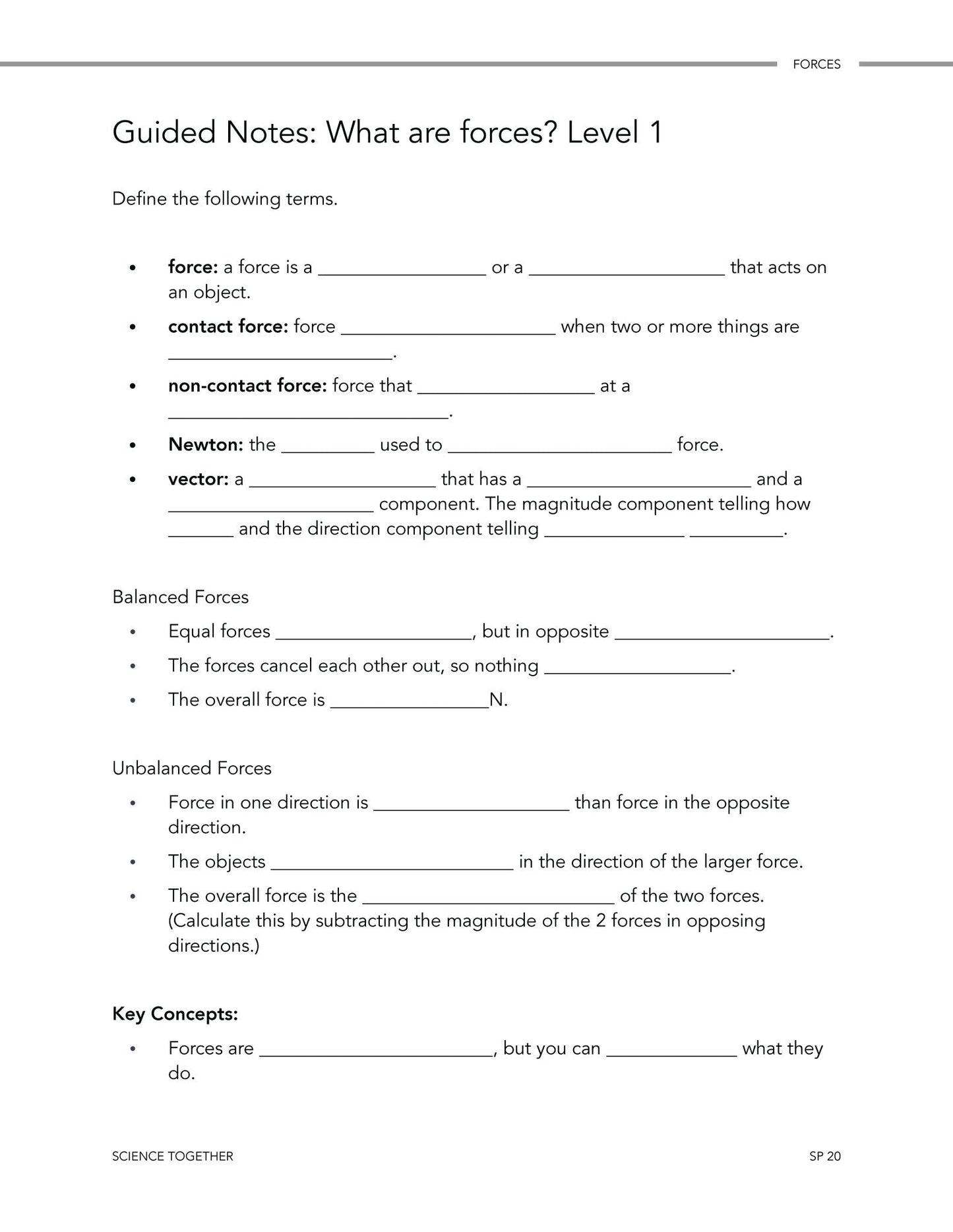 Science Together: Forces (FAE) - Homeschool Better Together