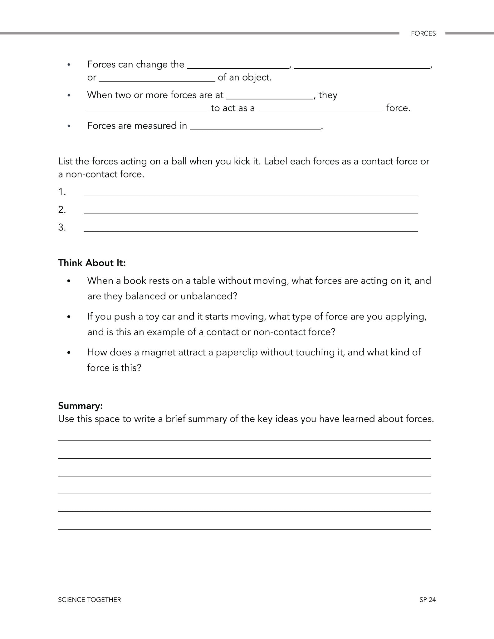 Science Together: Forces (FAE) - Homeschool Better Together