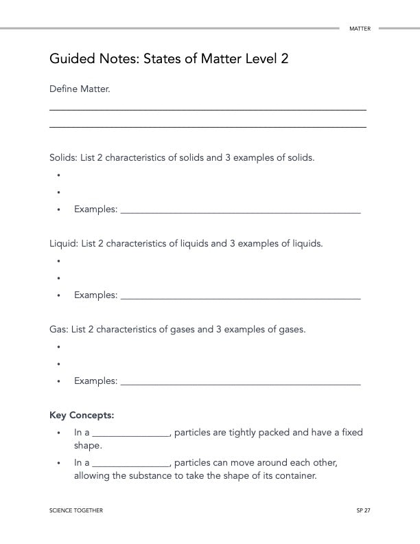 Science Together: Matter - Homeschool Better Together