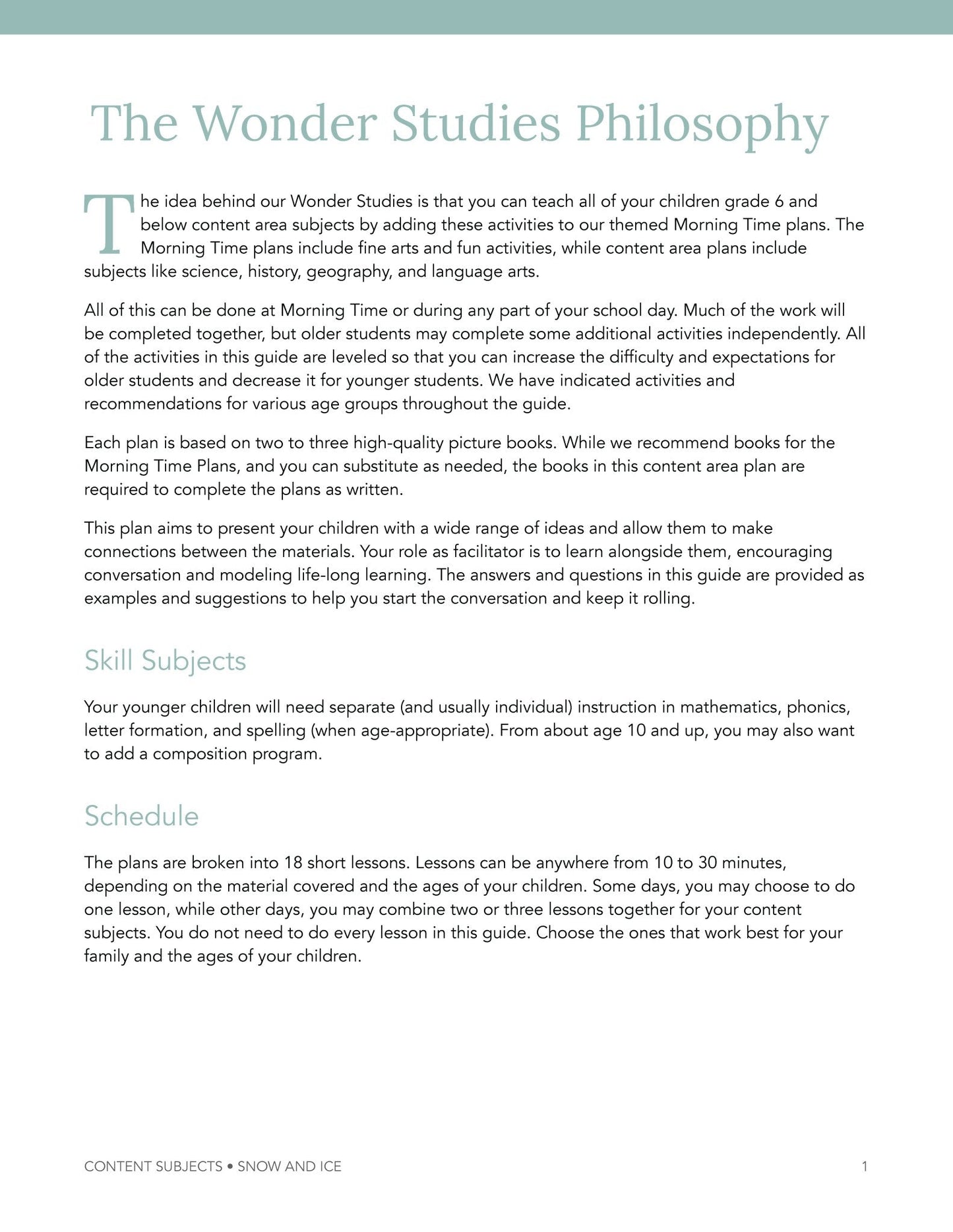 Snow and Ice Wonder Studies - Homeschool Better Together