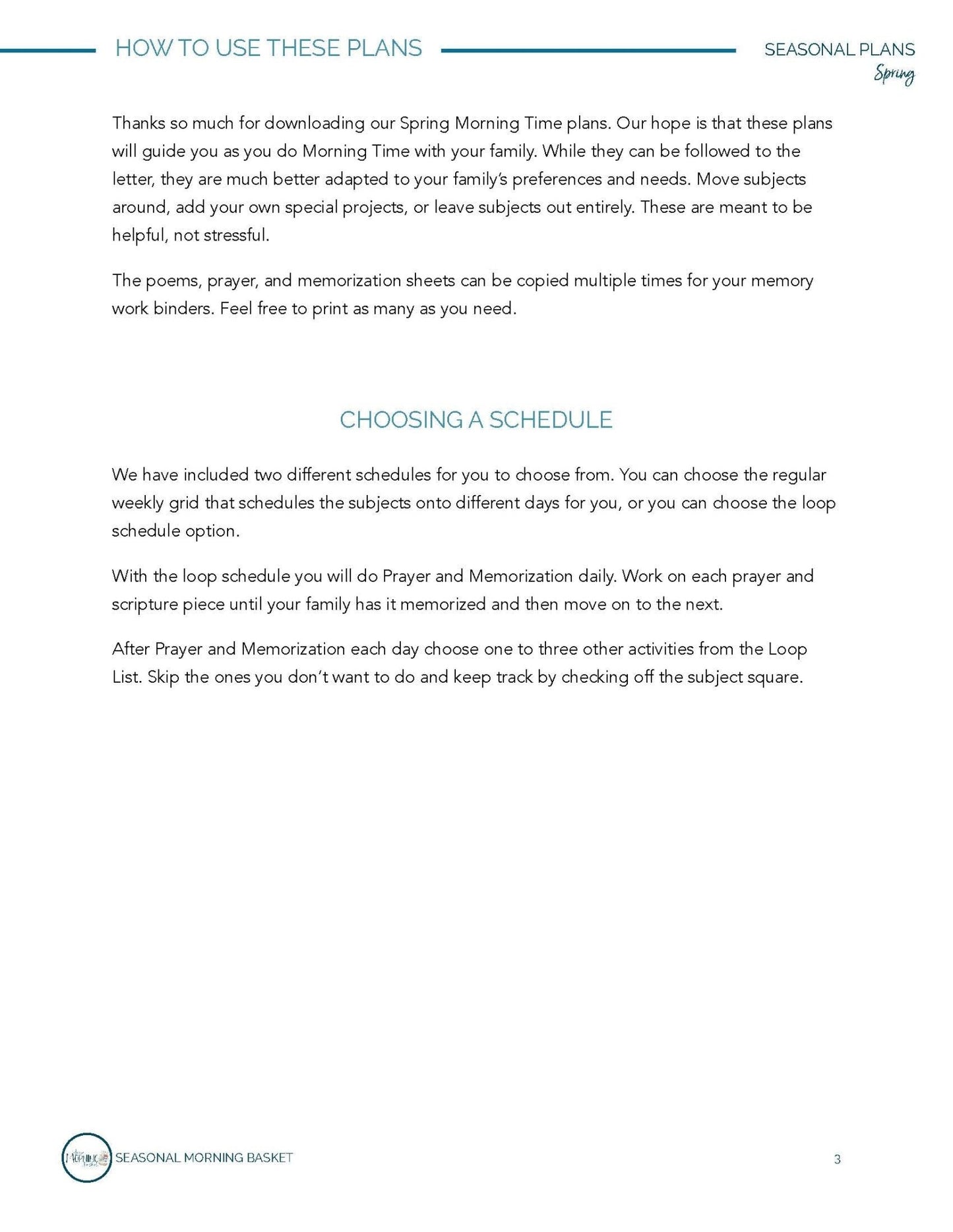 Spring Morning Time Plans - Homeschool Better Together