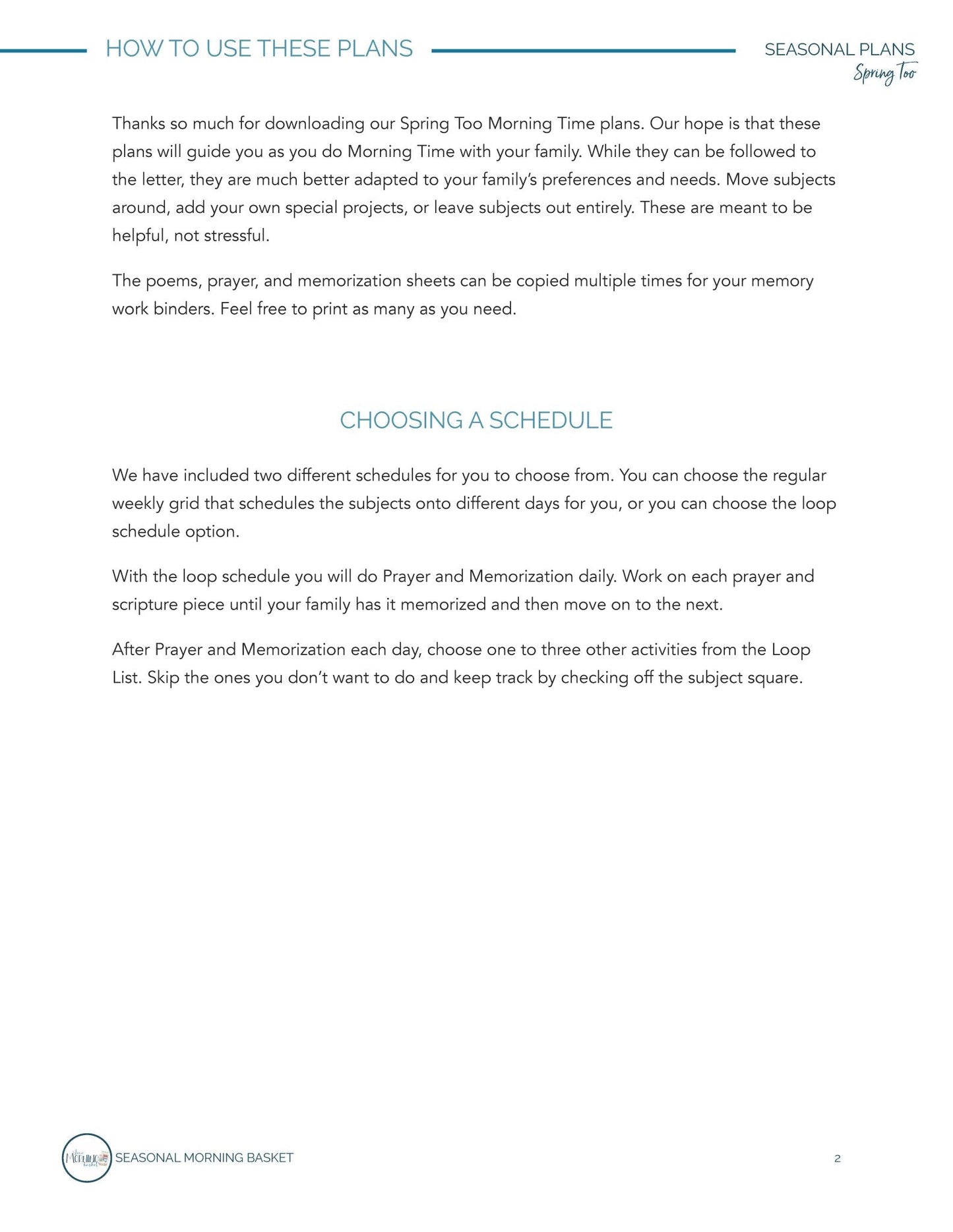 Spring Too Morning Time Plans - Homeschool Better Together