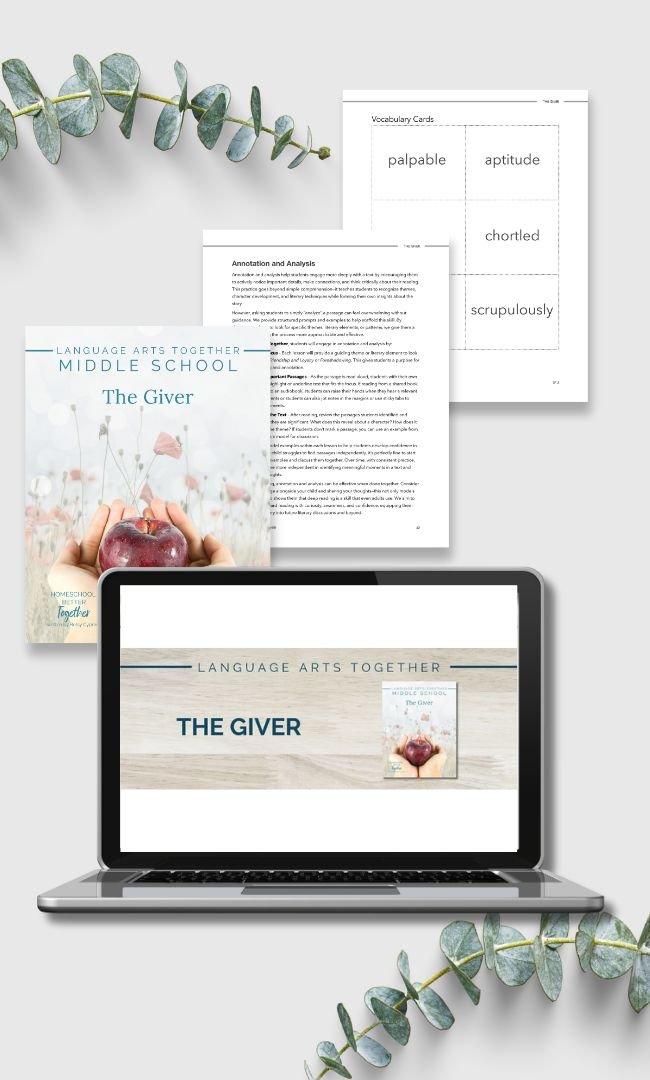 The Giver Middle School Language Arts Together - Homeschool Better Together