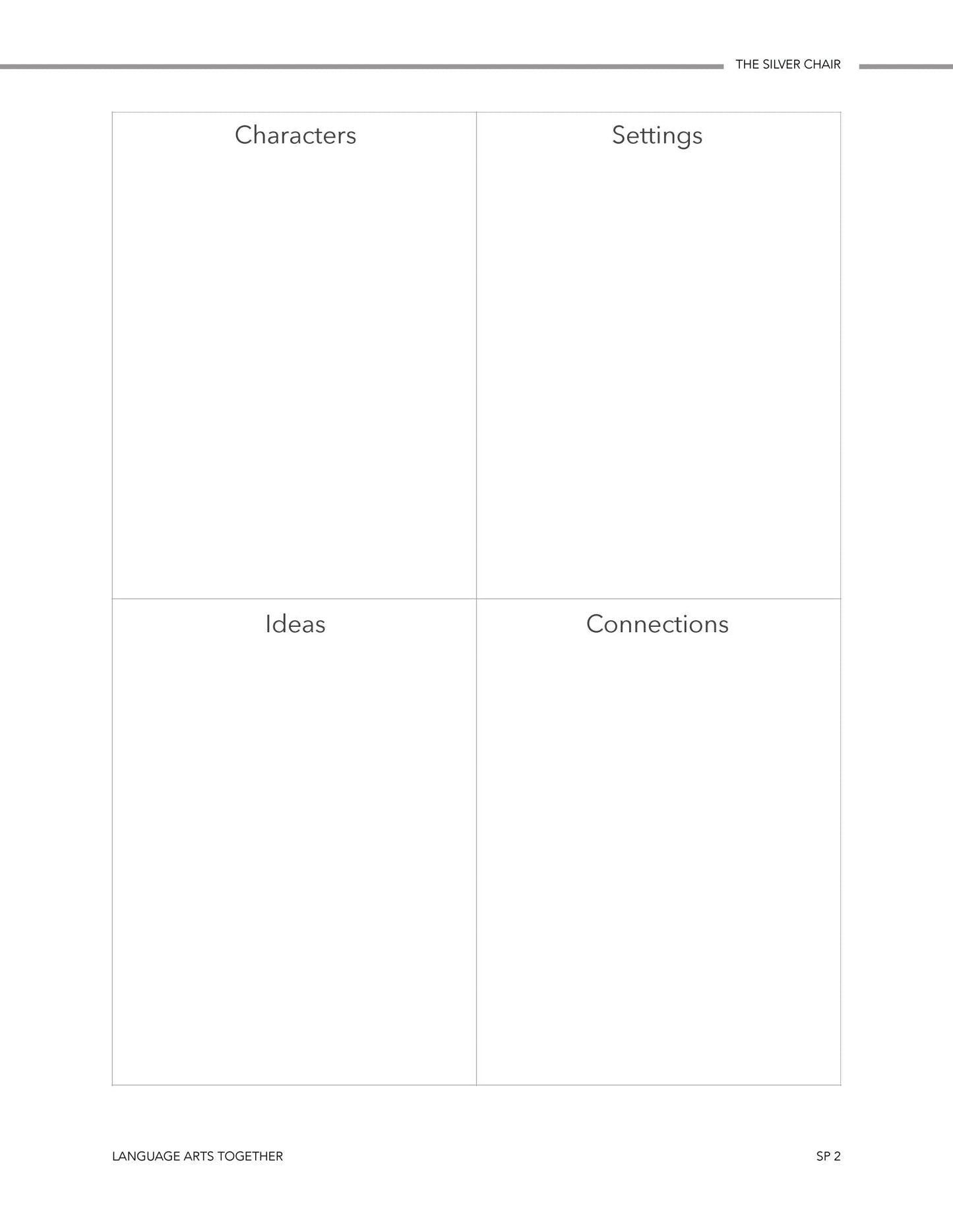 The Silver Chair Language Arts Together - Homeschool Better Together