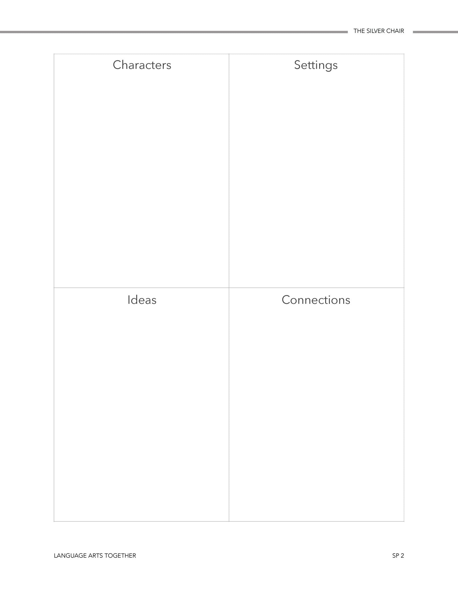 The Silver Chair Language Arts Together - Homeschool Better Together