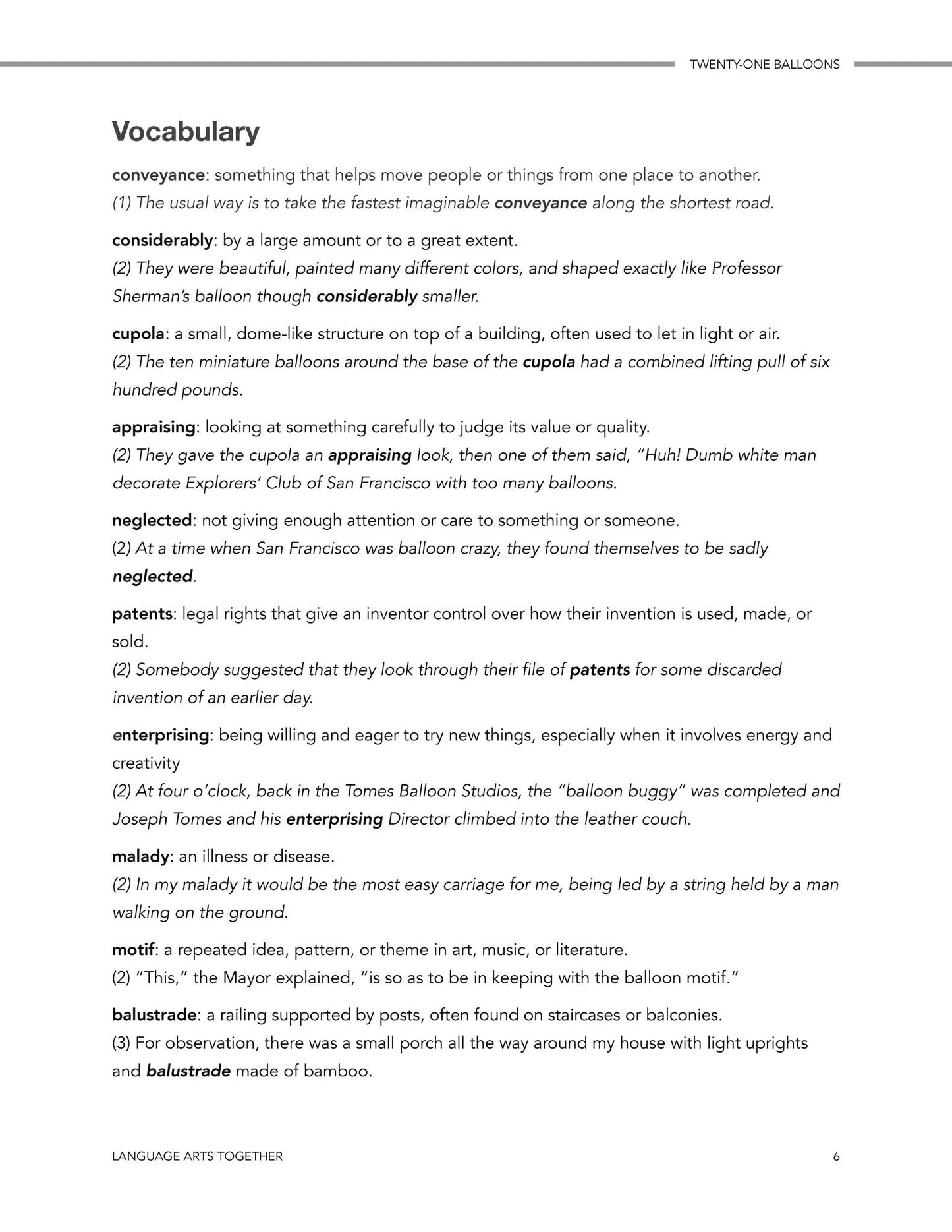 Twenty One Balloons Language Arts Together - Homeschool Better Together