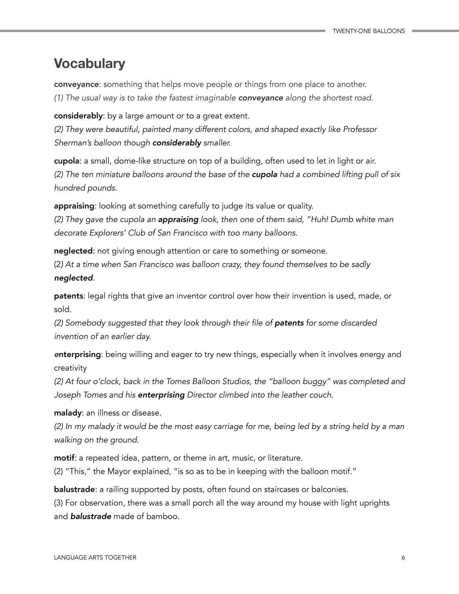 Twenty One Balloons Language Arts Together - Homeschool Better Together