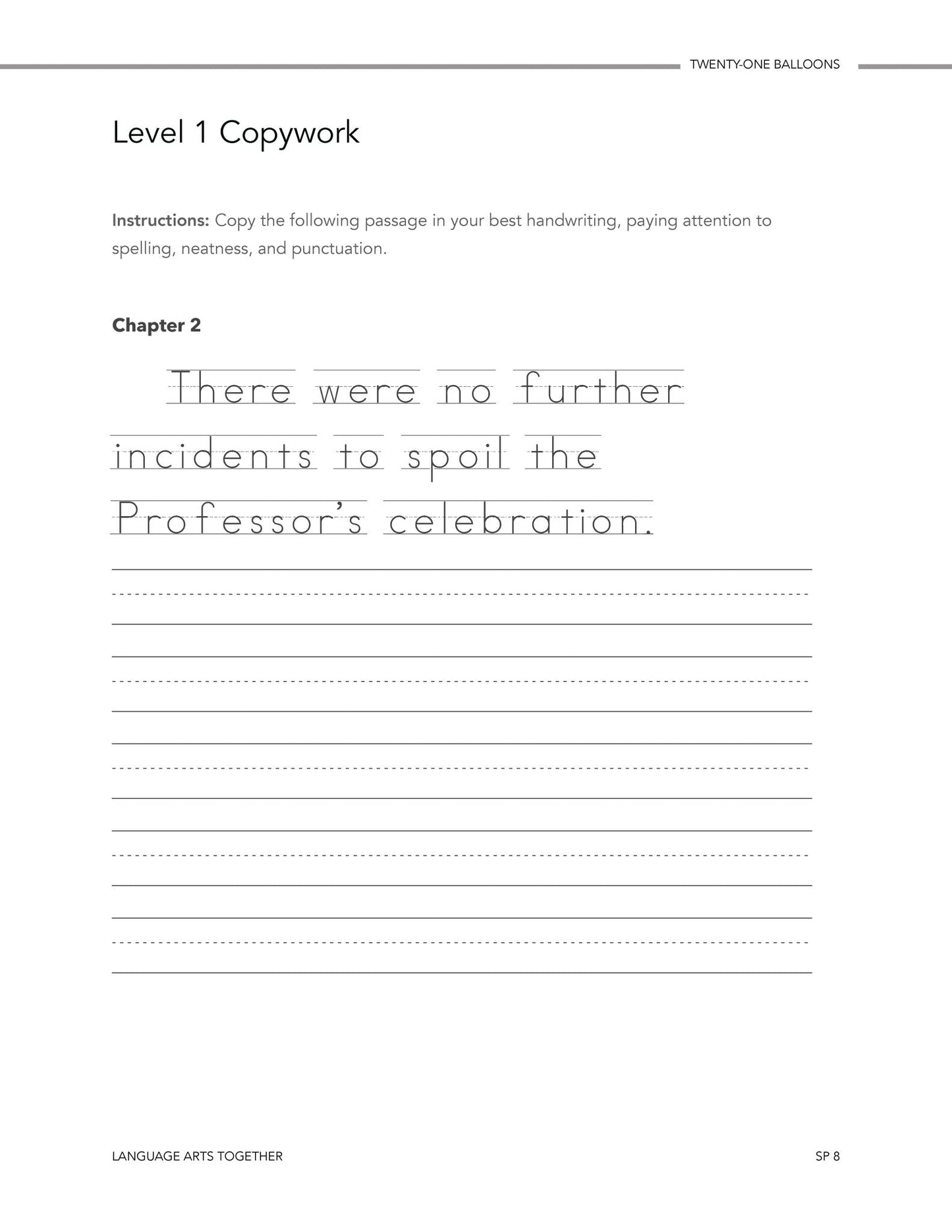 Twenty One Balloons Language Arts Together - Homeschool Better Together