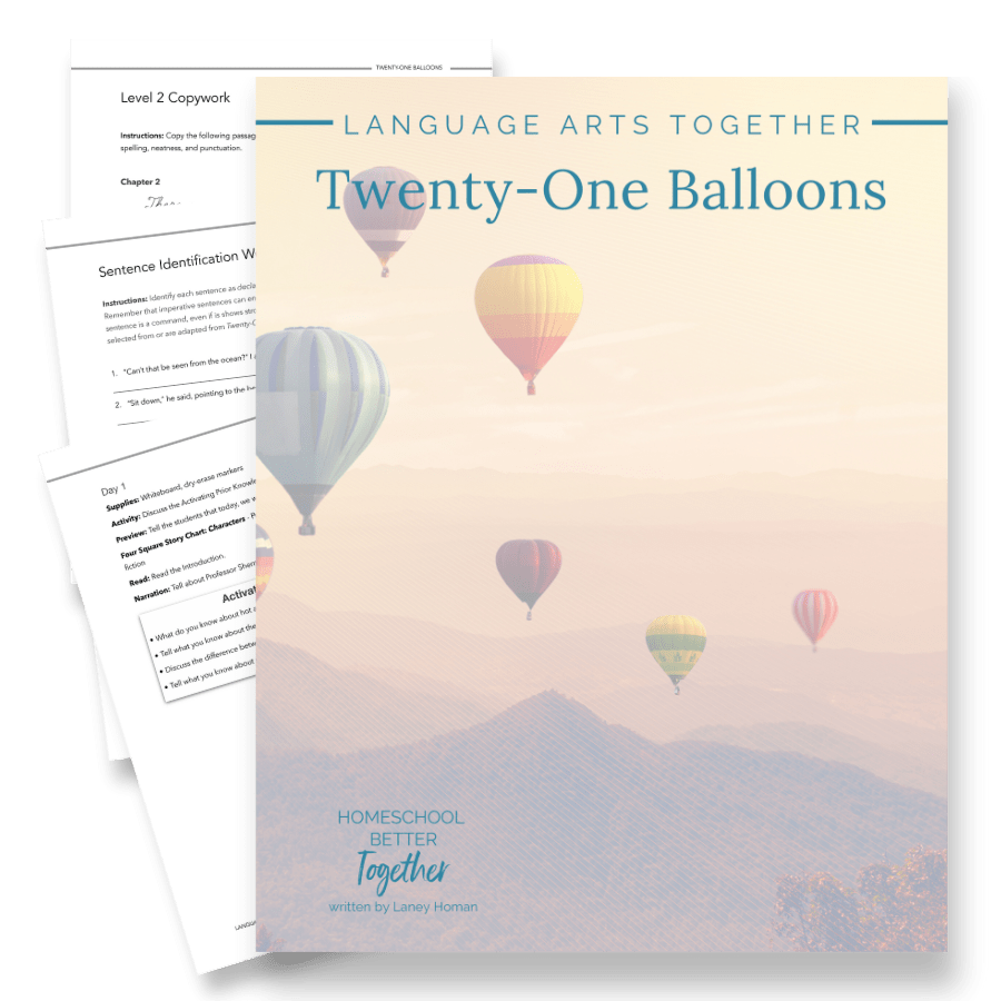 Twenty One Balloons Language Arts Together (FAE) - Homeschool Better Together