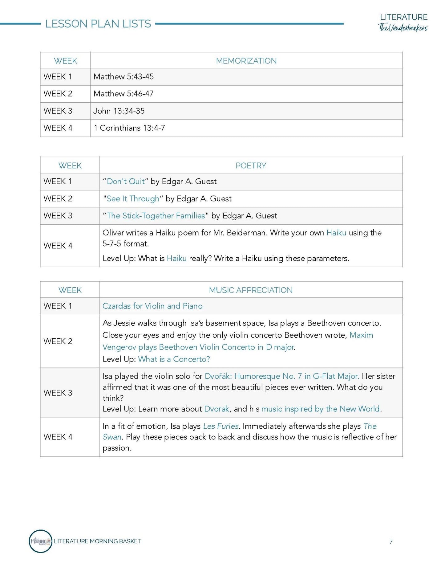 Vanderbeekers Morning Time Plans - Homeschool Better Together