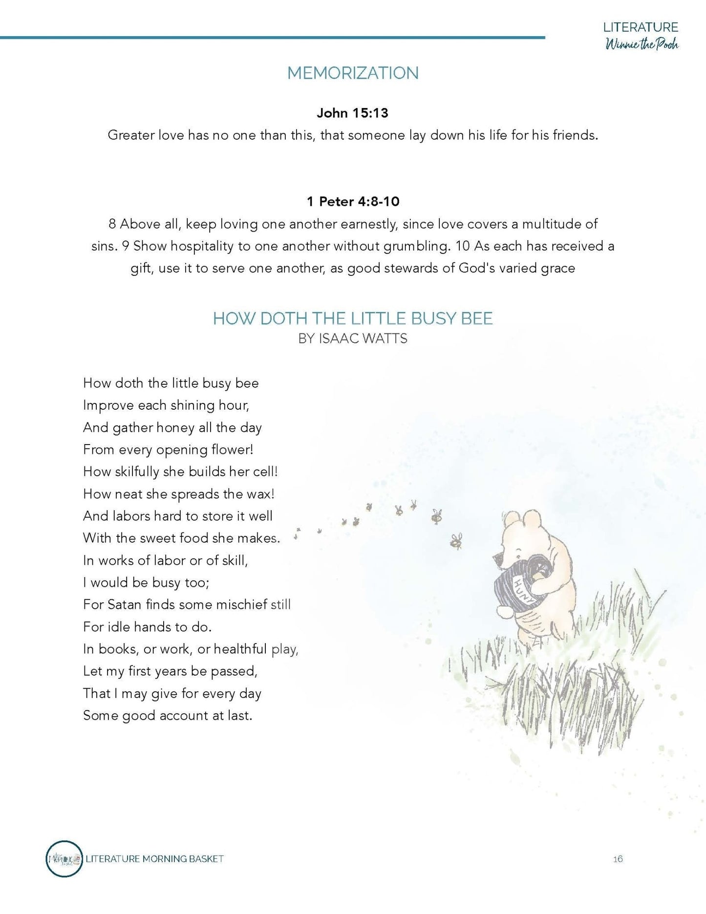 Winnie the Pooh Morning Time Plans - Homeschool Better Together
