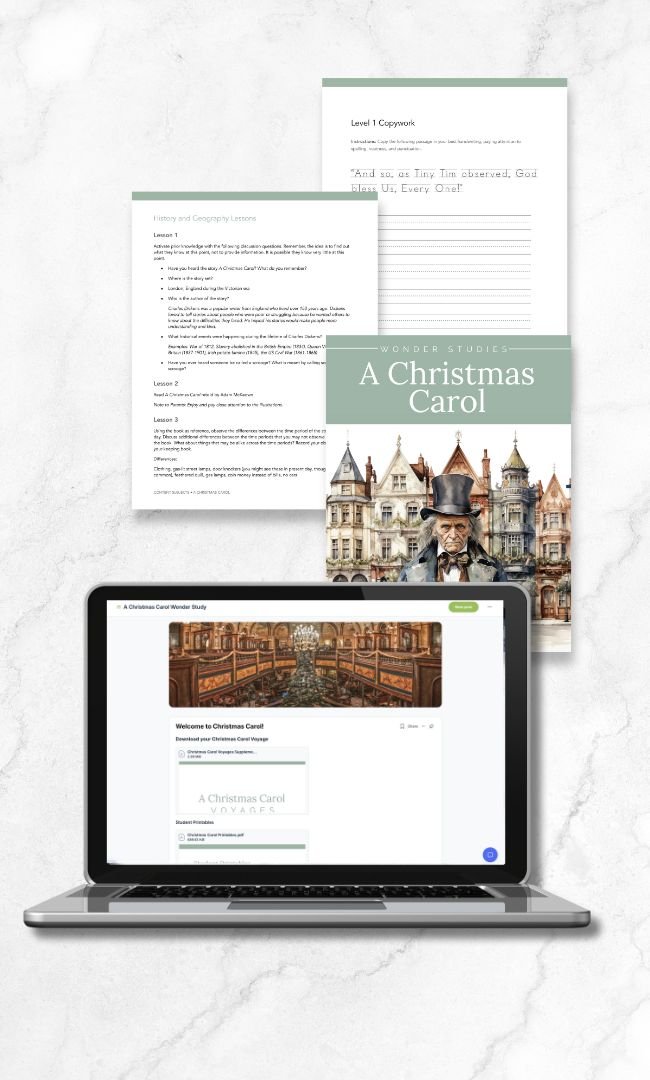 A Christmas Carol Wonder Studies - Homeschool Better Together
