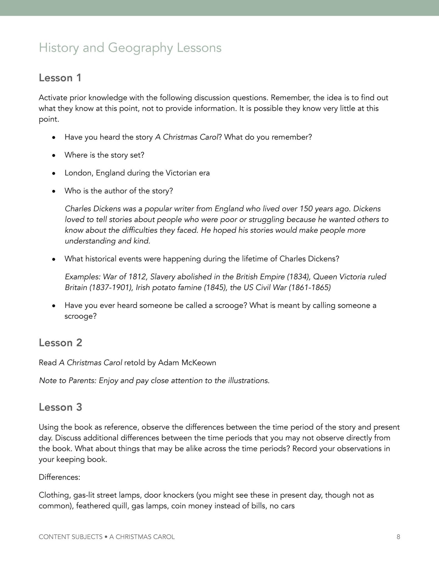 A Christmas Carol Wonder Studies - Homeschool Better Together