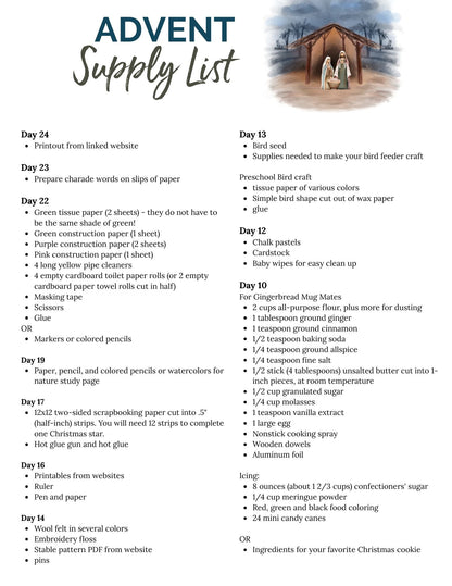 Advent Interactive Calendar - Homeschool Better Together