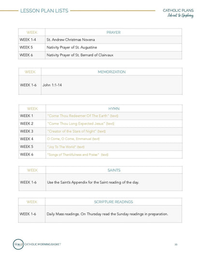 Advent to Epiphany Morning Time Plans - Homeschool Better Together