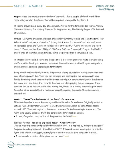 Advent to Epiphany Morning Time Plans - Homeschool Better Together