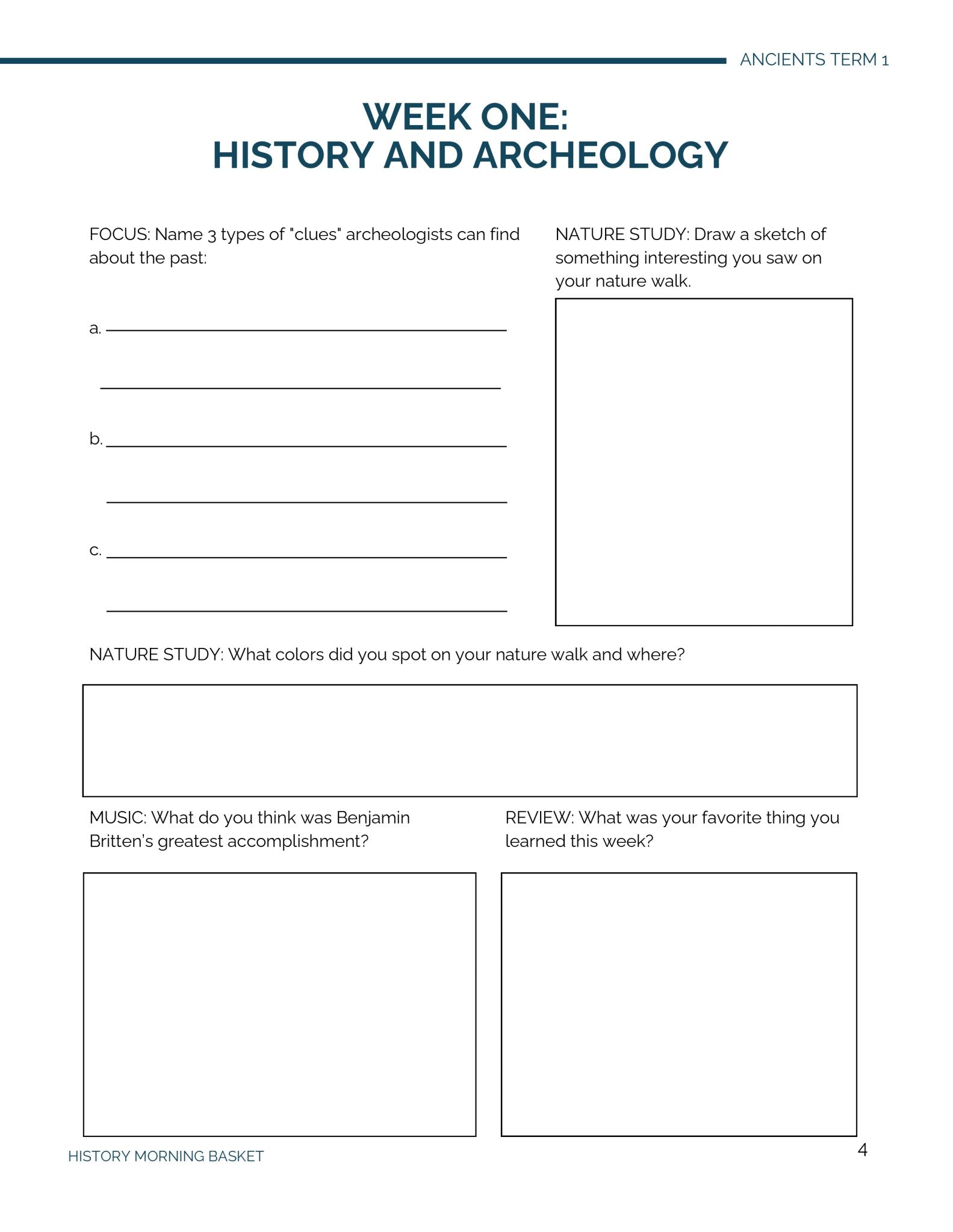 Ancients Term 1 Companion Notebook - Homeschool Better Together