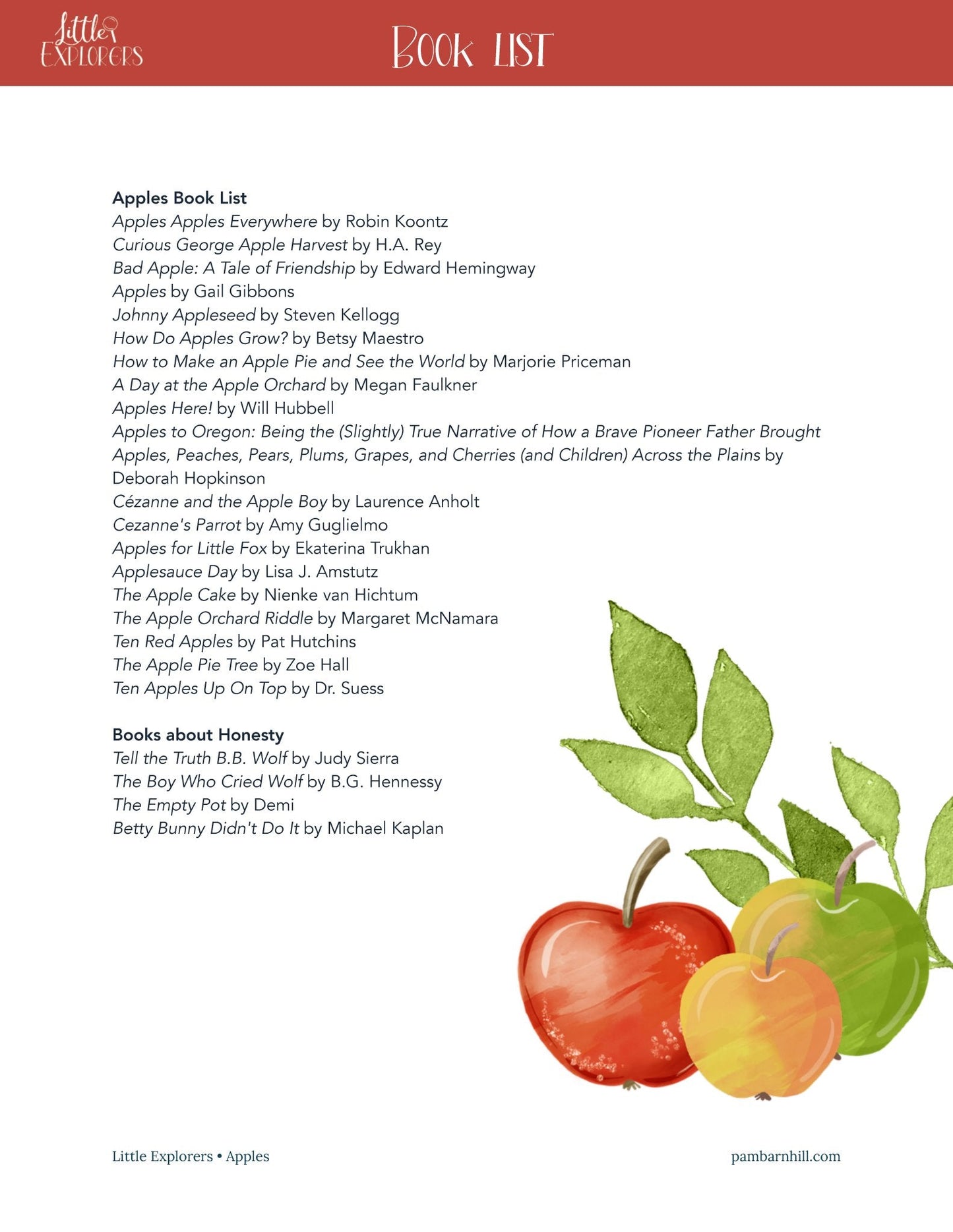 Apples Little Explorers - Homeschool Better Together